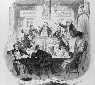 Il·lustració de Mr. Samuel Pickwick, un dels personatges de Dickens.