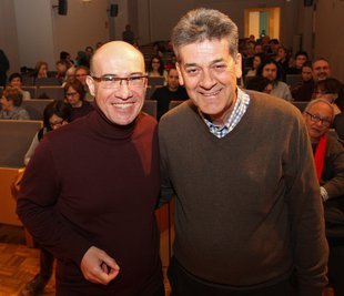 Imatge de Gaspar Hernández i Guillem Terribas, durant la presentació.