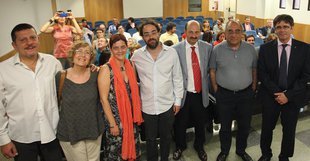 Imatge del fill de Rodeja amb Ferrer, Fernández, Puigtobella, Daura, Nadal i Puigdemont.