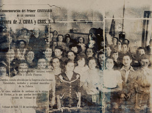 Dues imatges de Josep Maria Oliveras que evoquen el passat de la factoria.