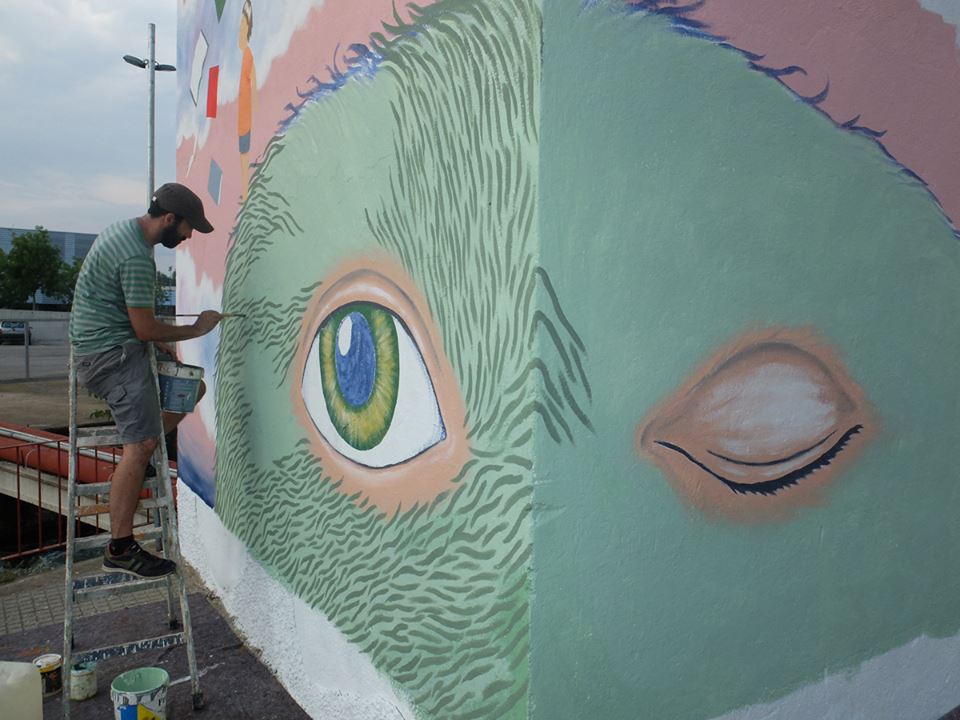 Pintura mural al transformador d'Endesa