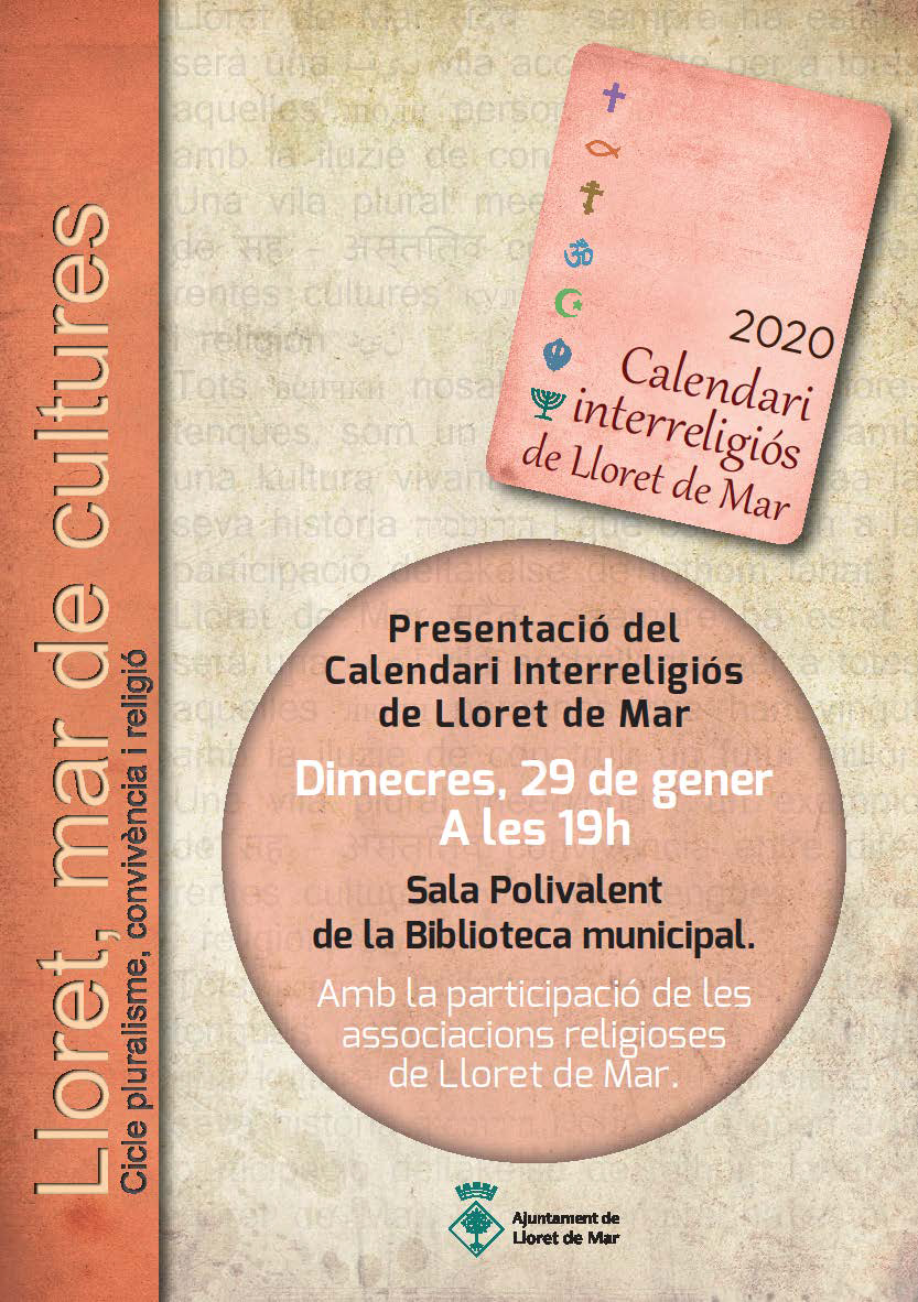 Presentació del calendari Interreligiós 2020