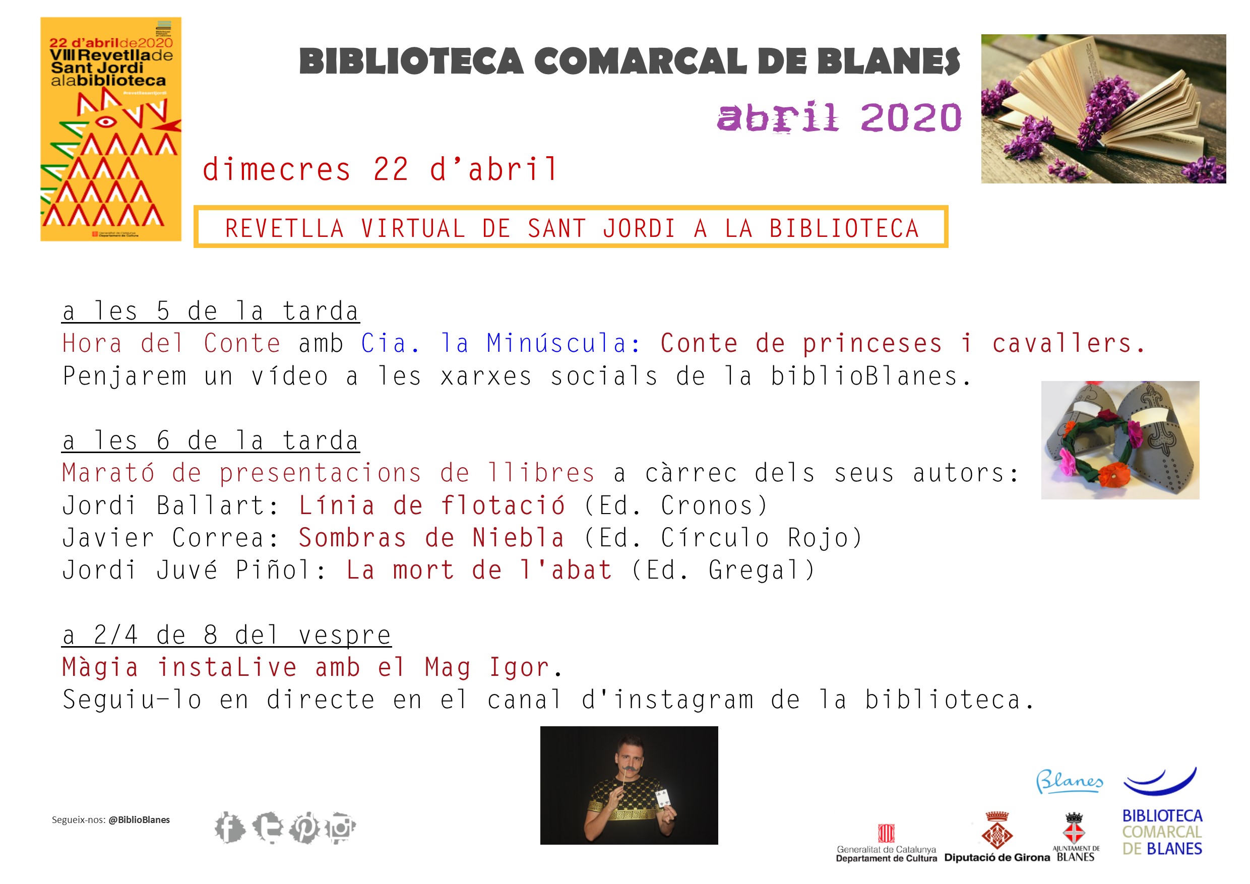 Revetlla Sant Jordi Blanes [cartell]