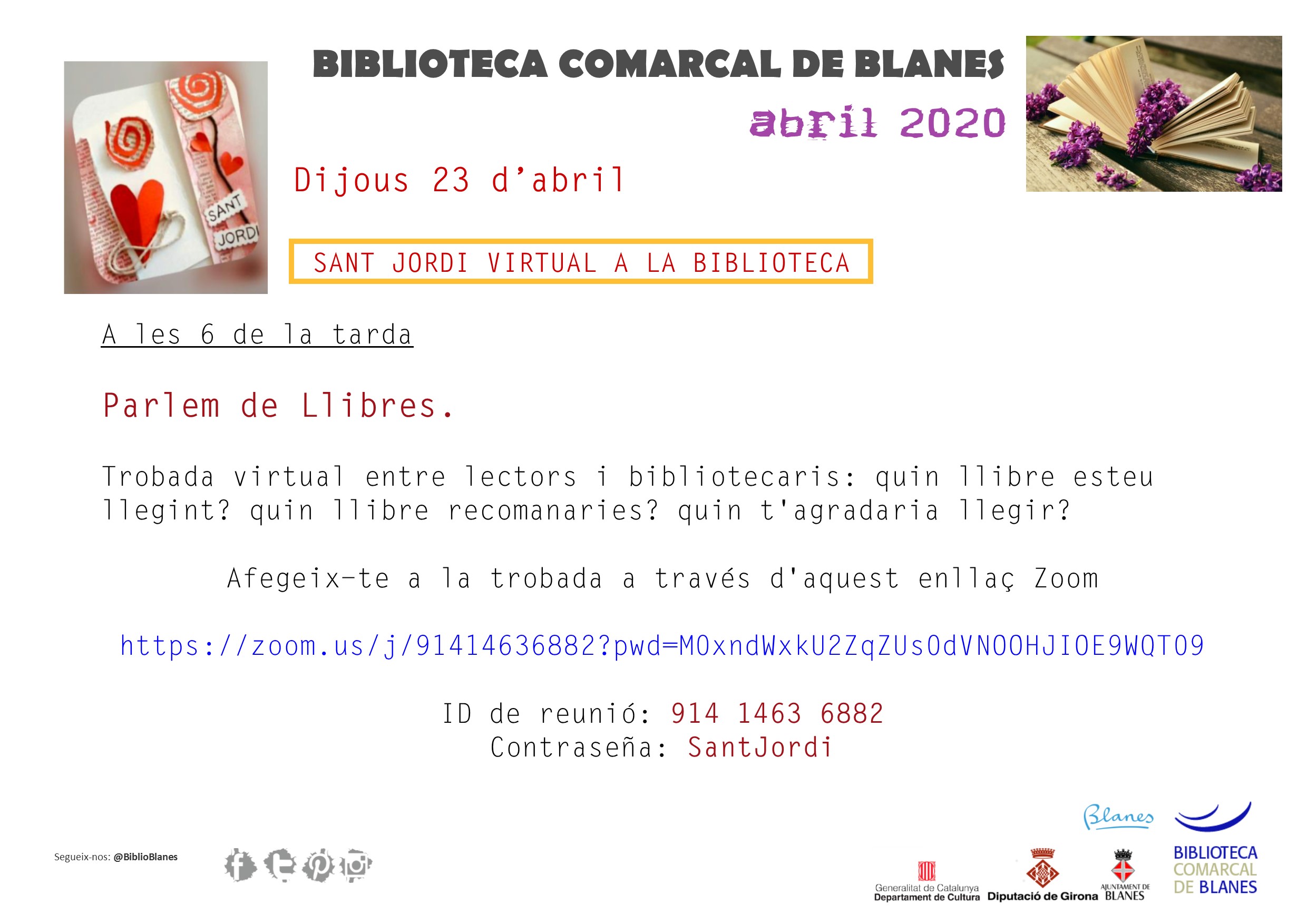 Sant Jordi virtual  Blanes