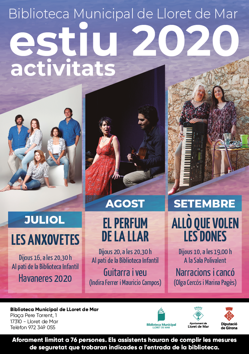 Activitats Estiu 2020 Adults Biblioteca Lloret de Mar