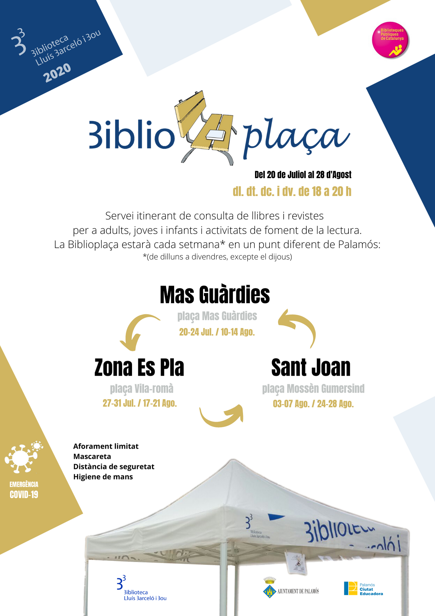 Cartell Biblioplaça Palamós 2020