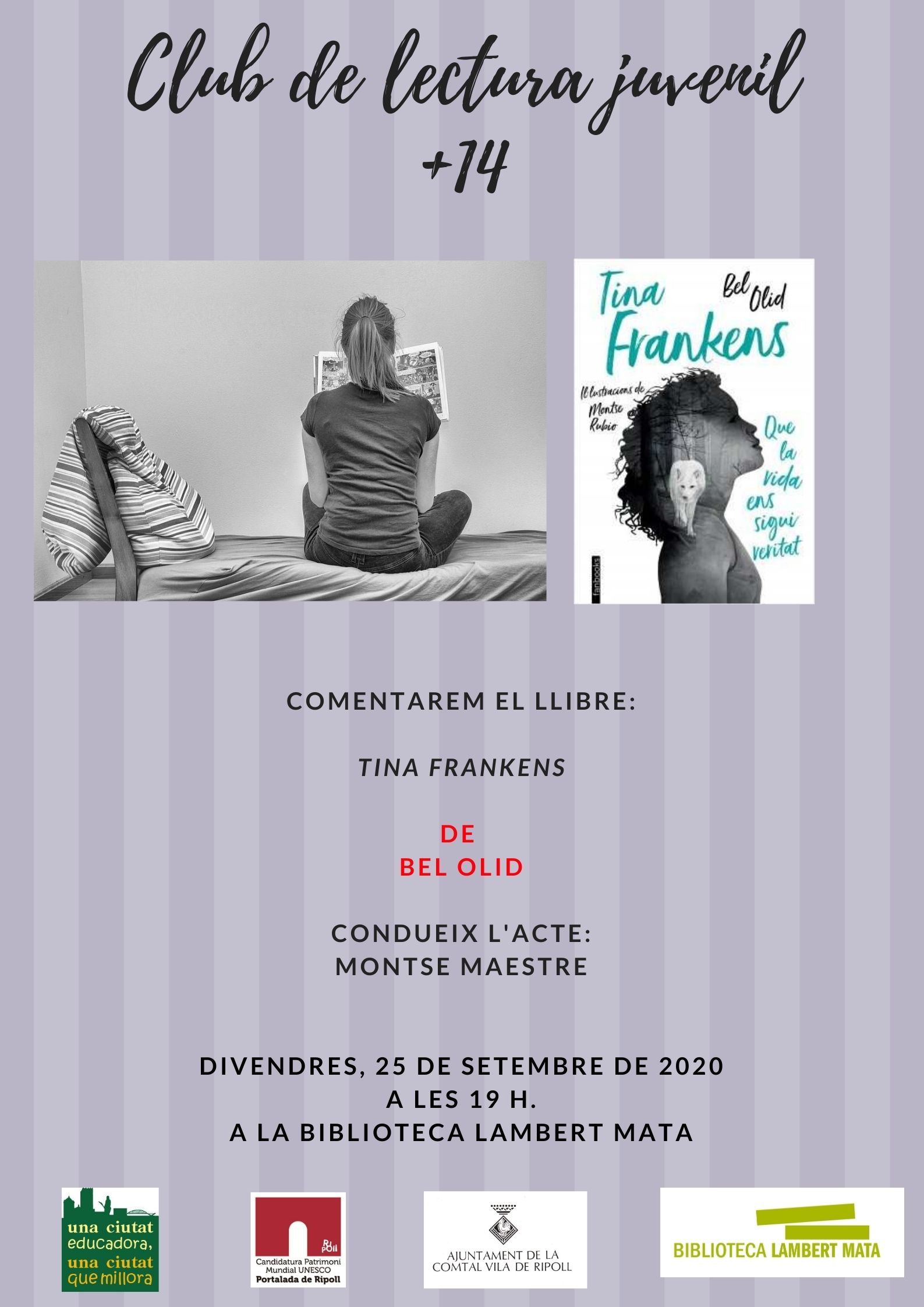 Cartell: club de lectura +14 "Tina Frankens"