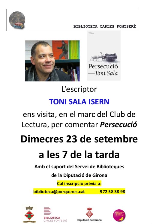 Visita de l'autor Toni Sal a al Club de Lectura d'Adults