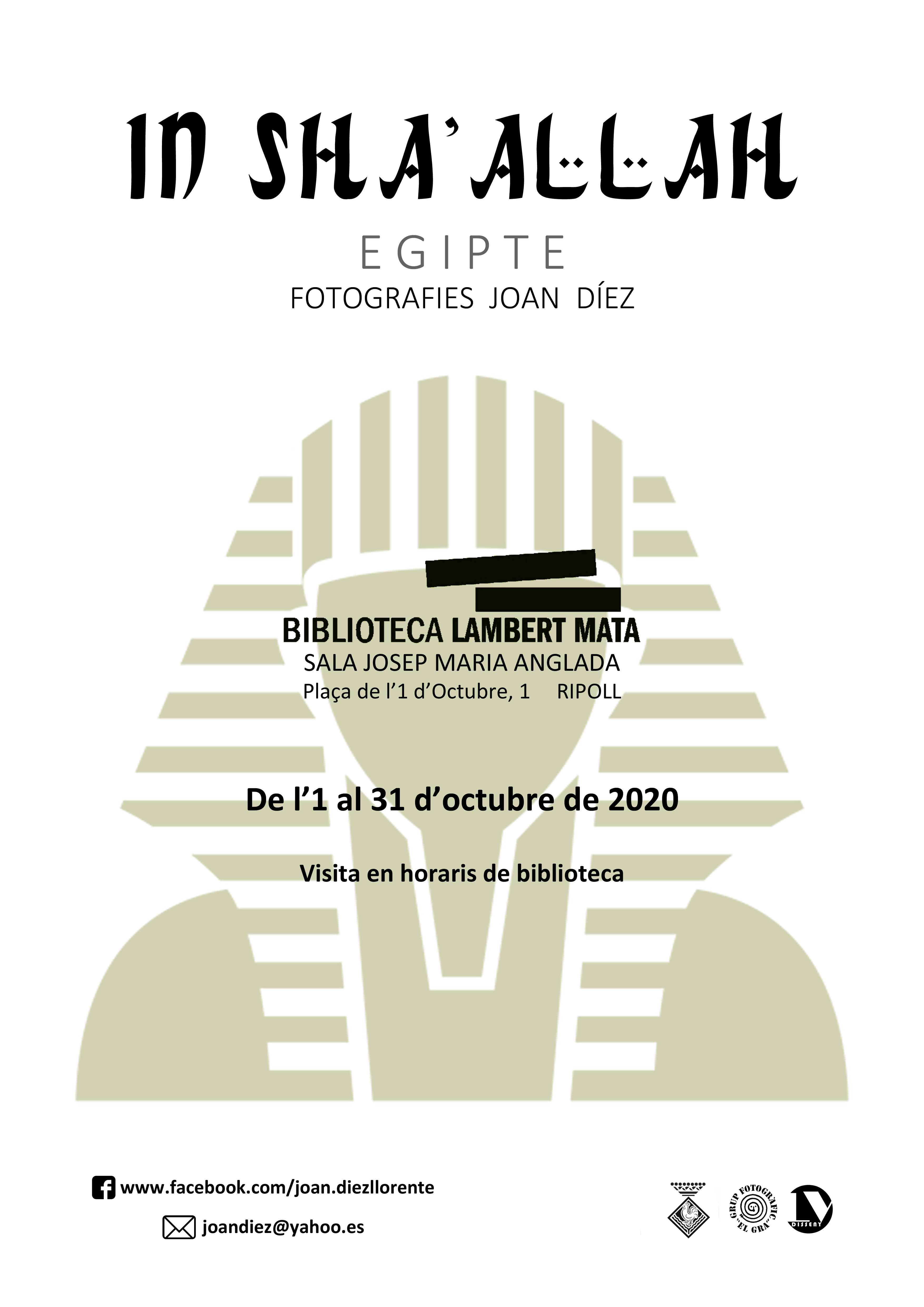 Cartell: "In sha'allah": fotografies de Joan Diez