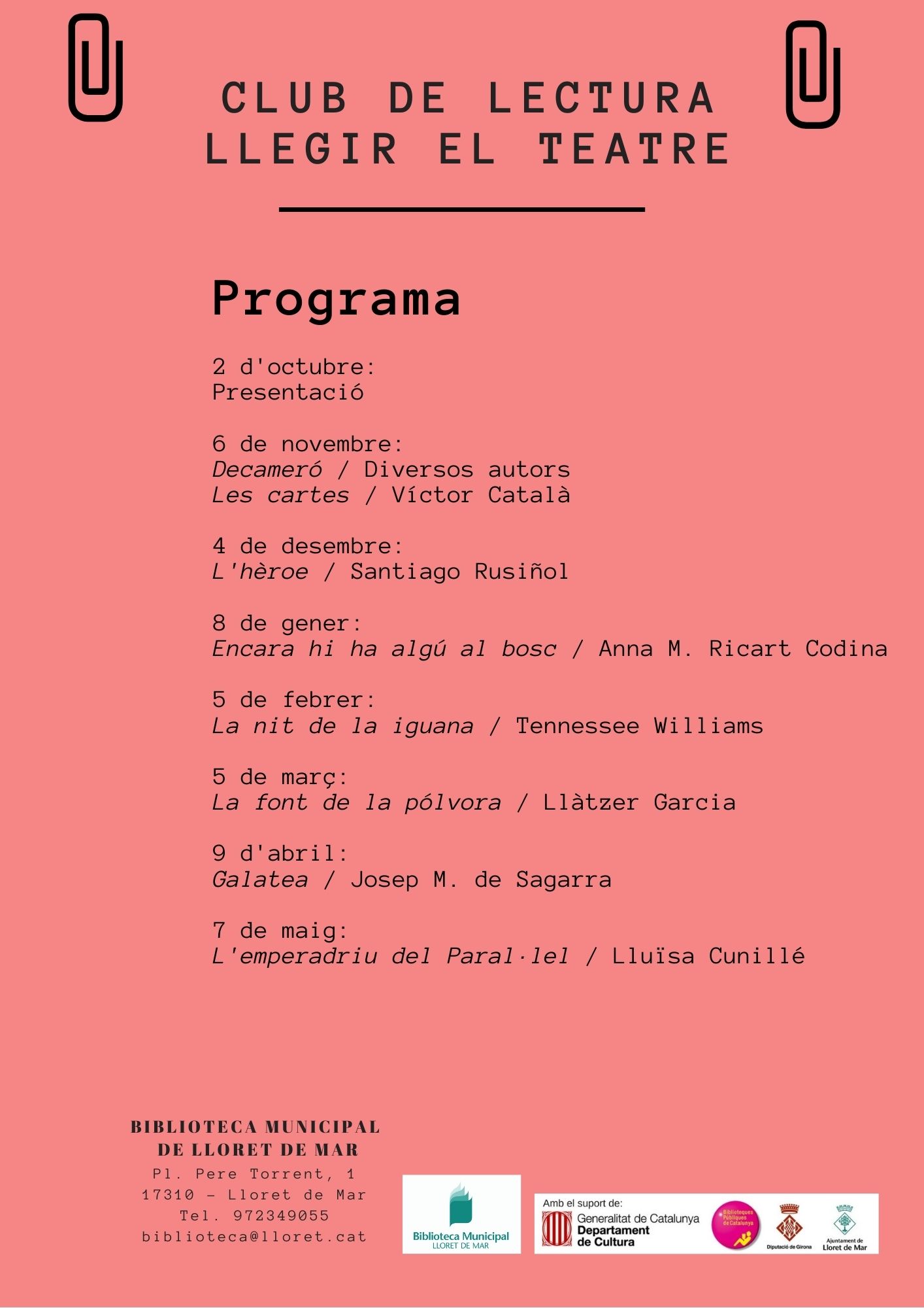 Llegir el Teatre Lloret