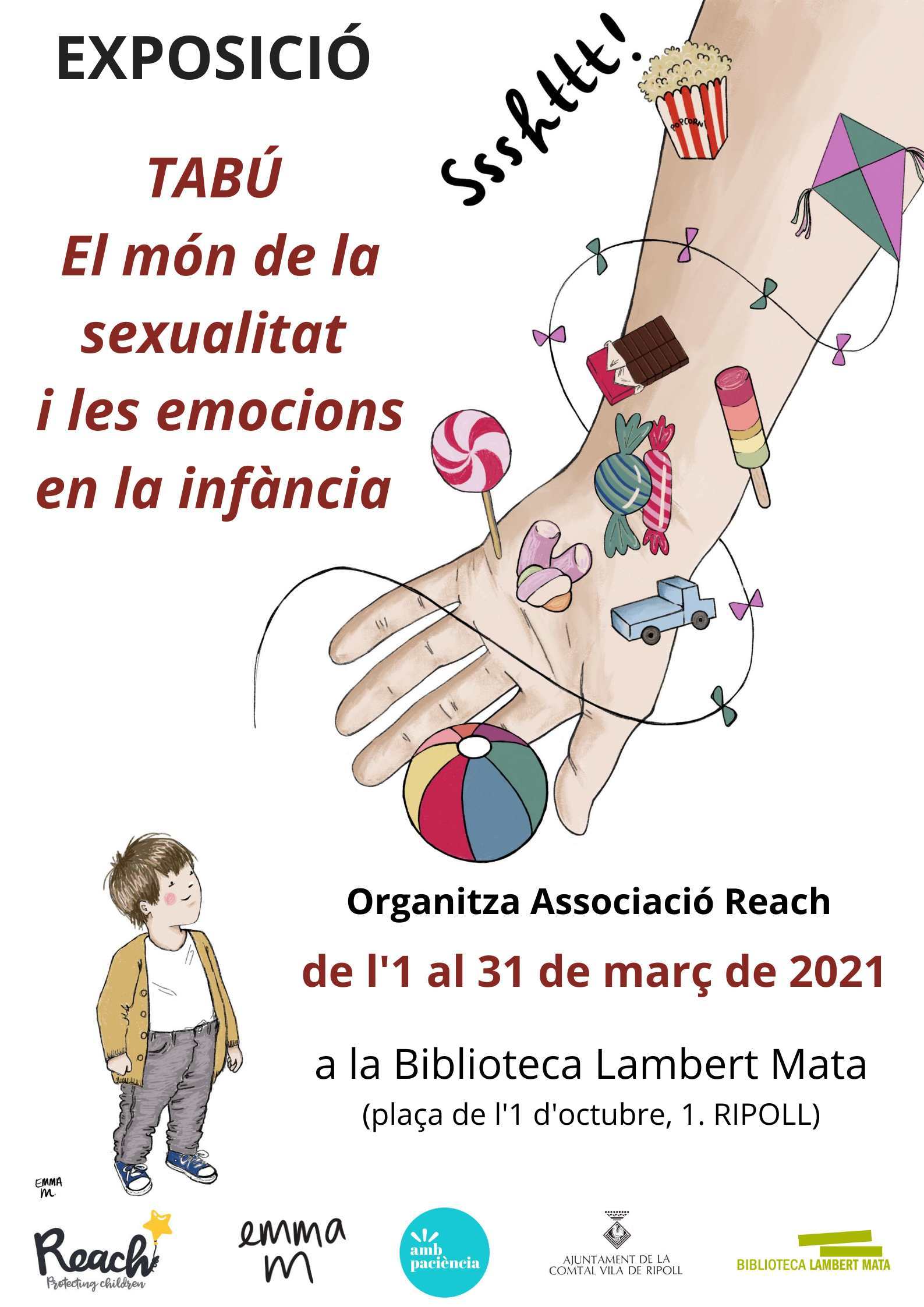 Cartell exposició "Tabú. El món de la sexualitat i les emocions en la infància!" Ripoll