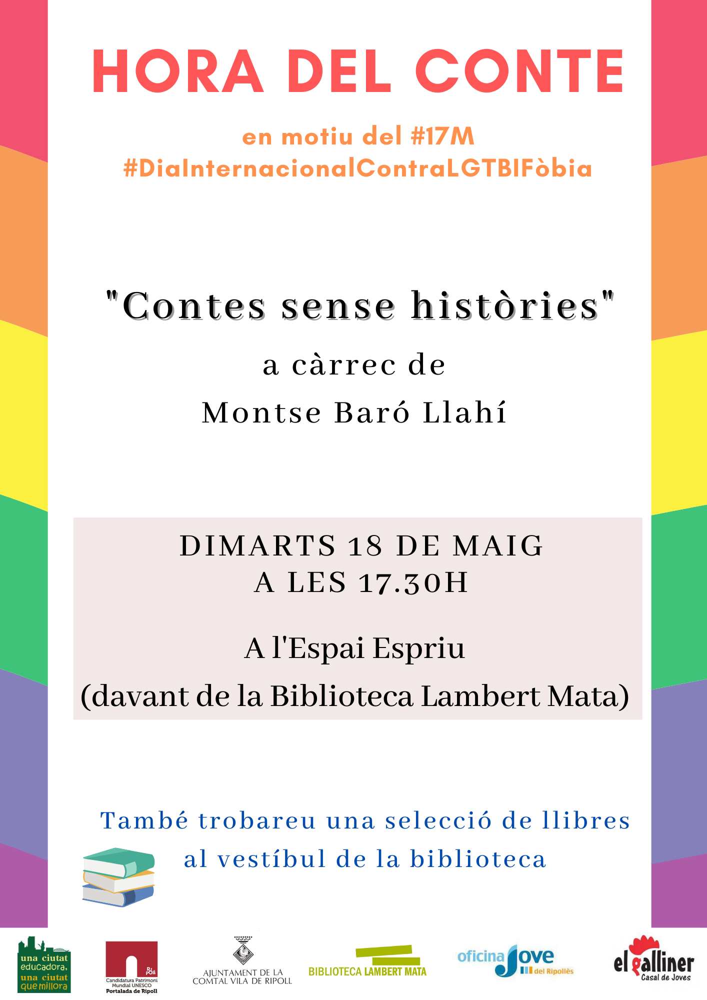 Cartell: hora del conte 18 de maig
