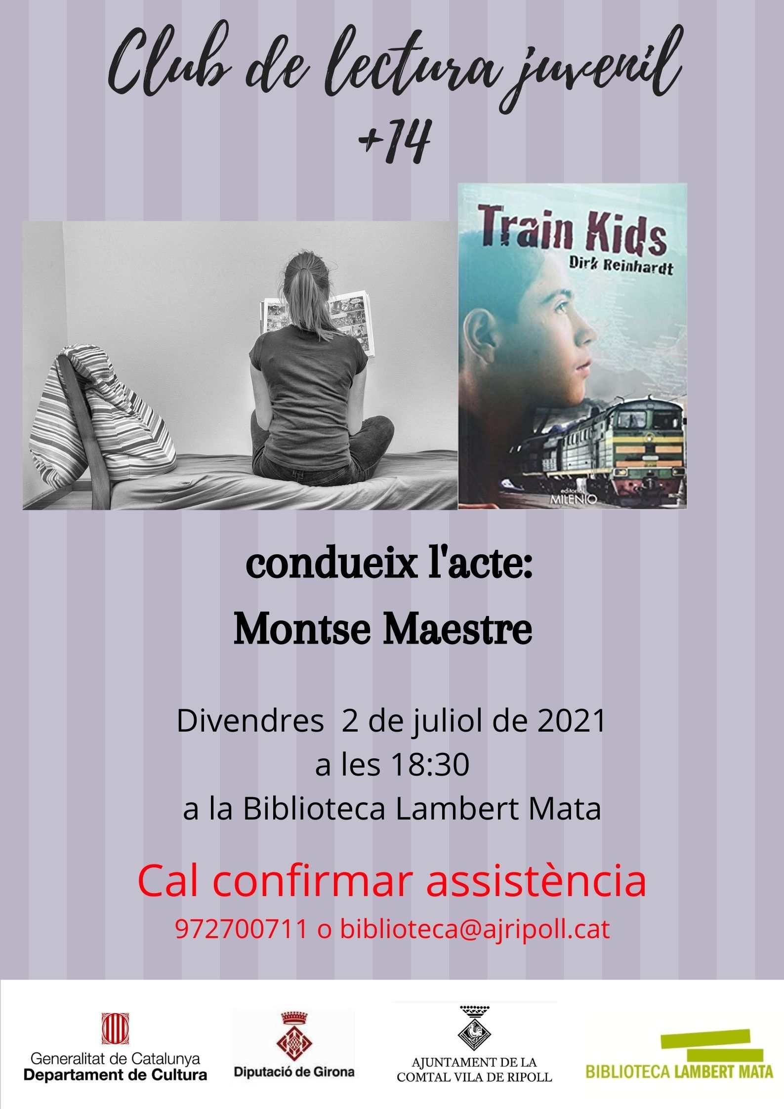 Cartell club de lectura +14 Train Kids