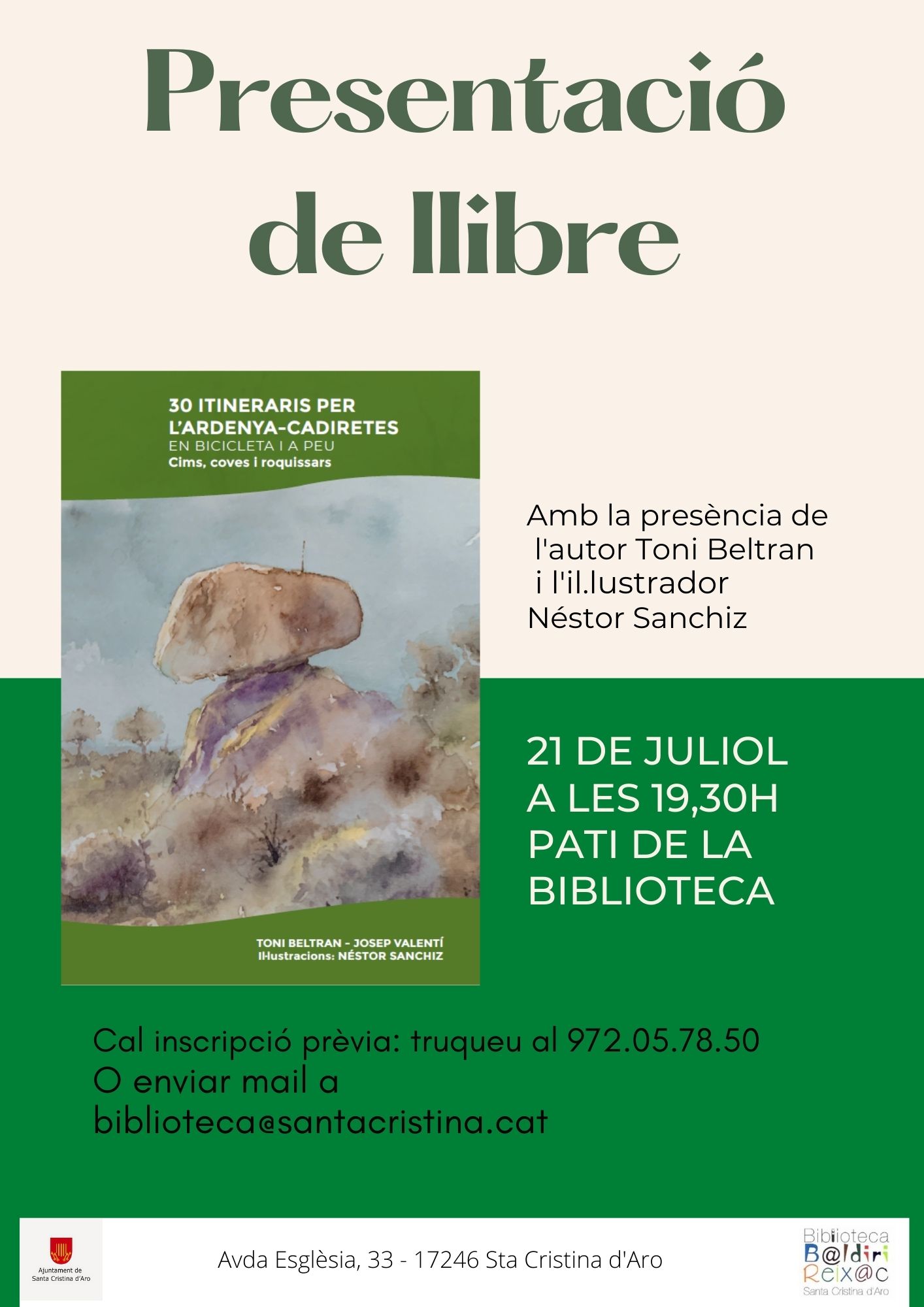 Cartell Presentació de llibre 30 itineraris