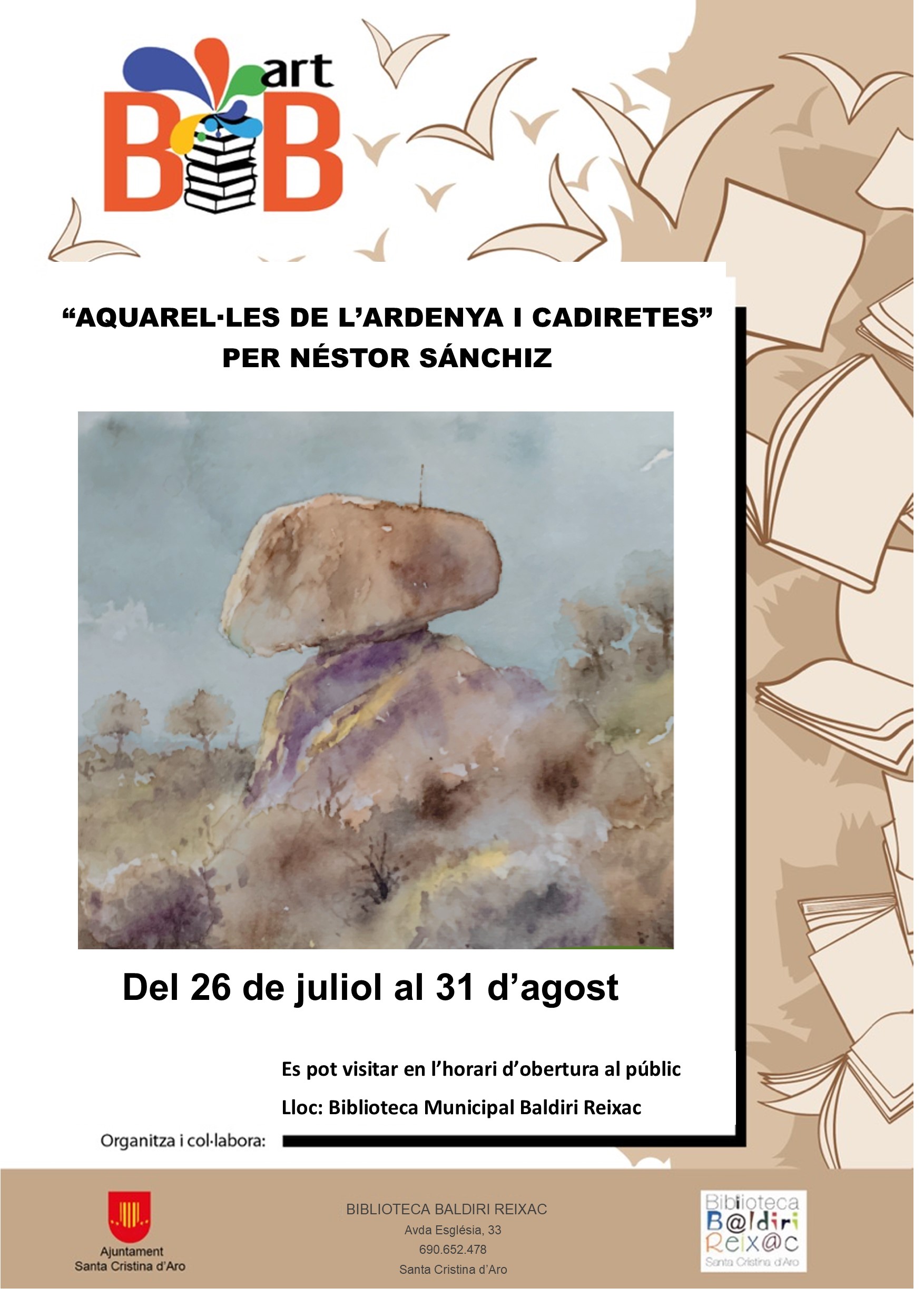 Exposició aquarel·les ardenya i cadiretes