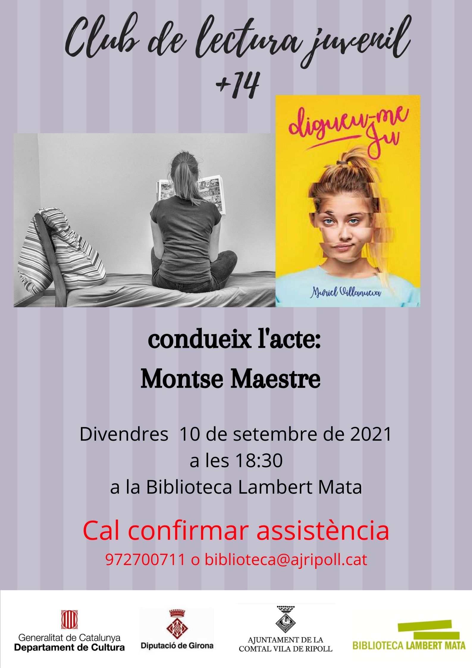 Cartell club de lectura +14 Digueu-me Ju