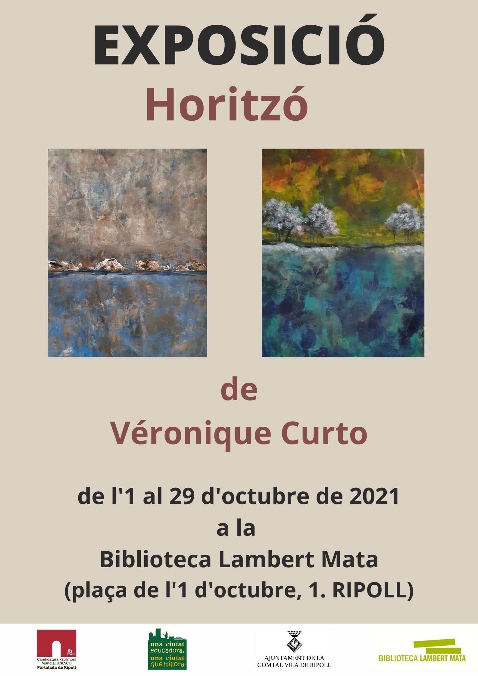 Cartell exposició Horitzons de Véronique Curto
