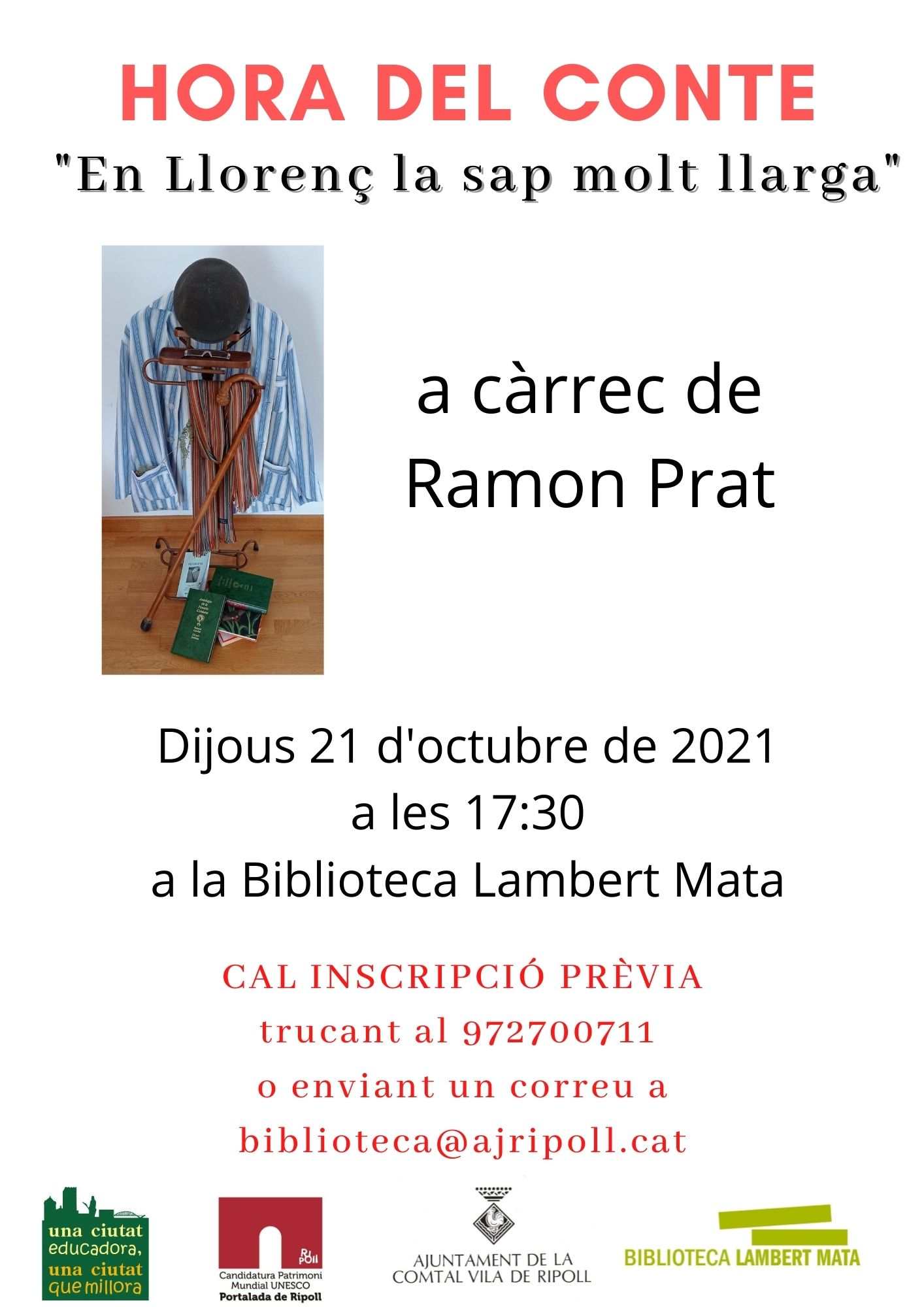 Cartell hora del conte: En Llorenç la sap molt llarga