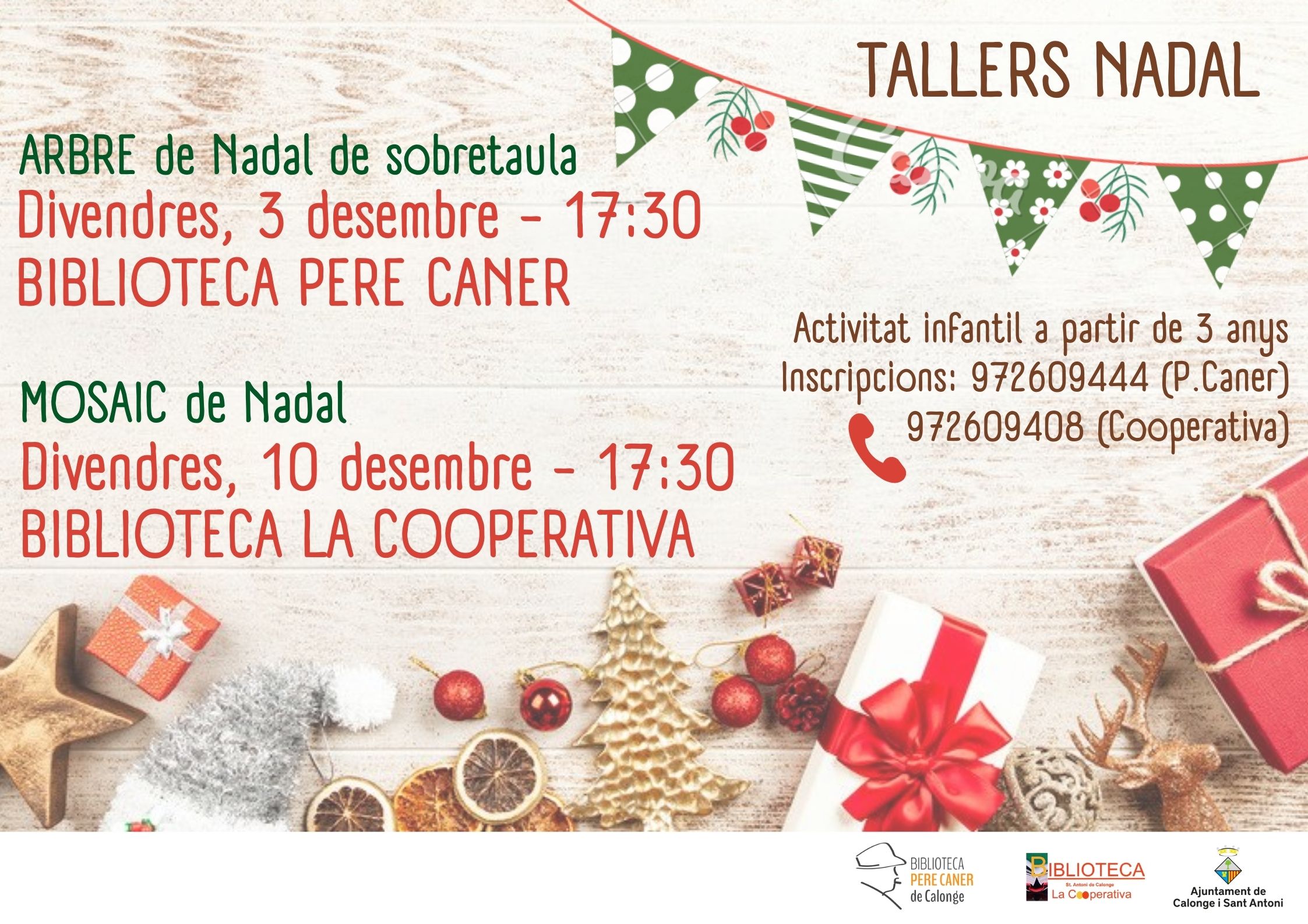 TALLERS DE NADAL CALONGE SANT ANTONI
