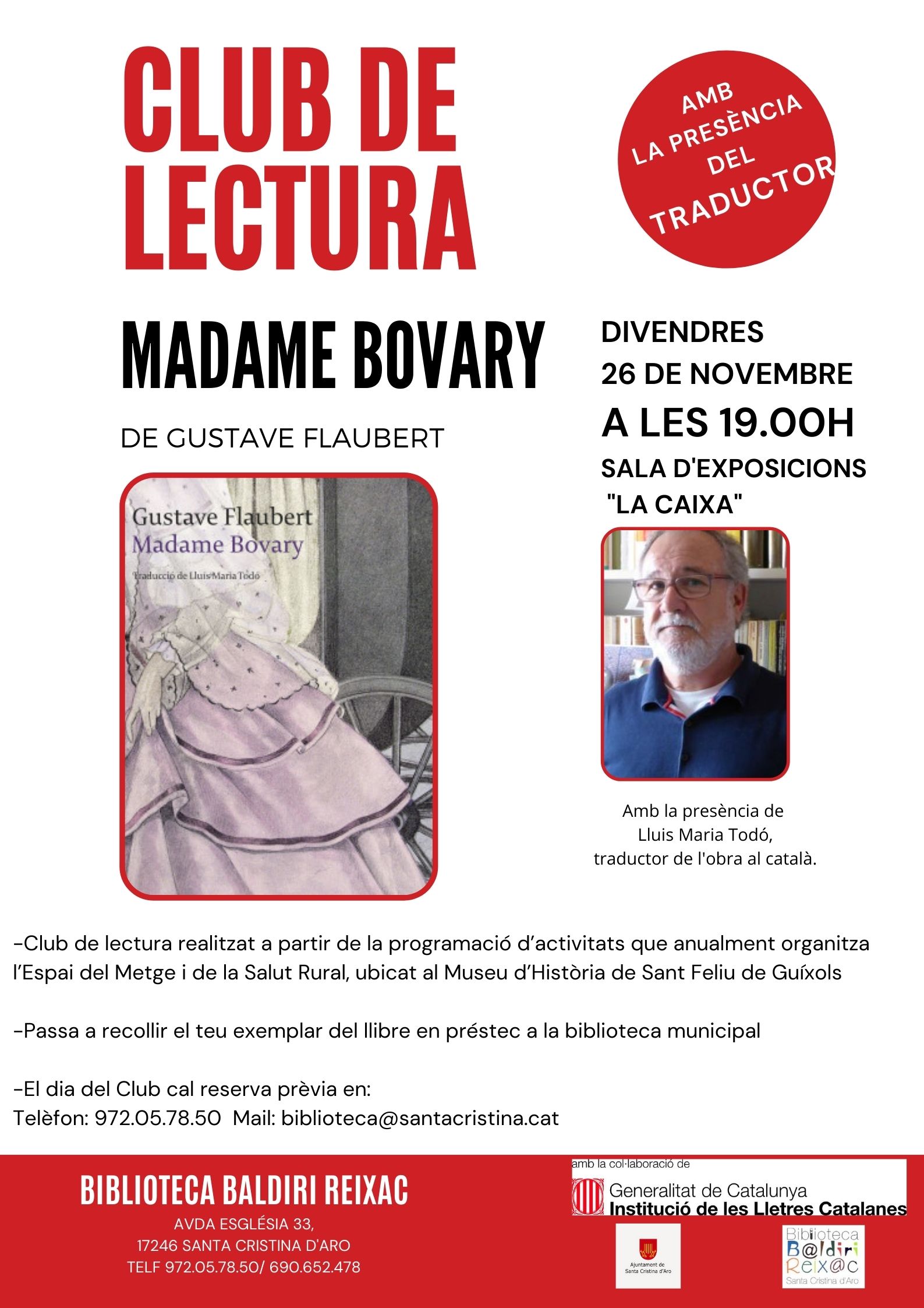Cartell Club de lectura Bovary