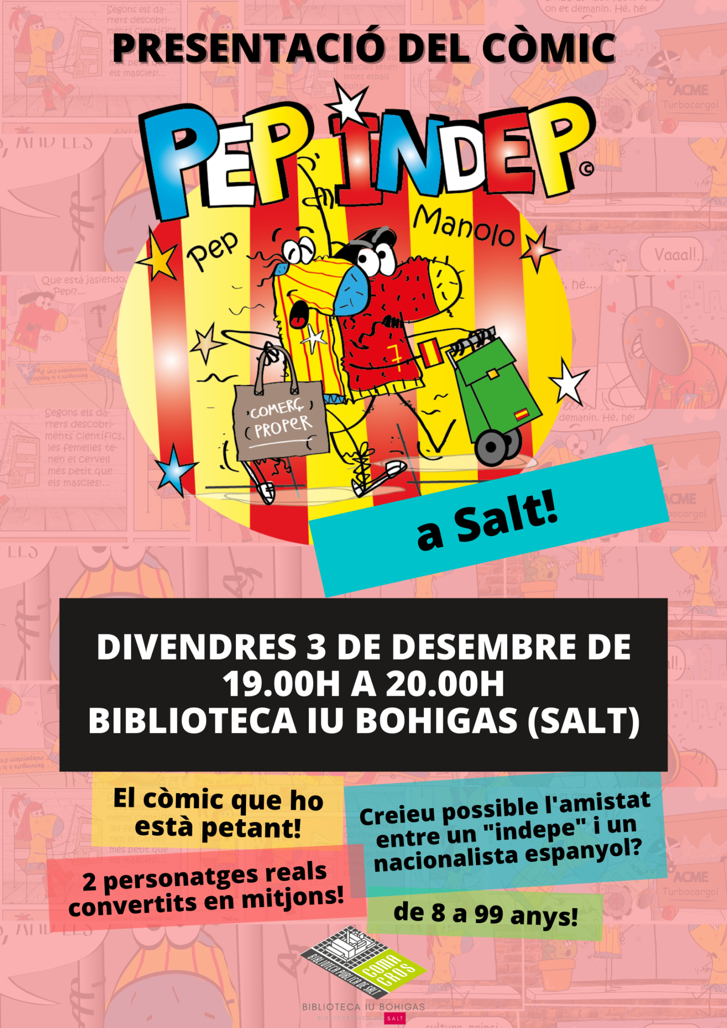 Cartell de la presentació del còmic Pep l'Indep