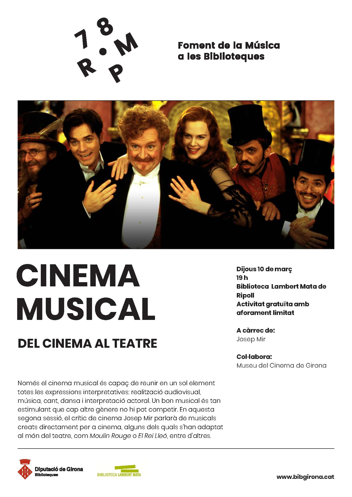 Cartell 78RPM Cinema musical: del teatre al cinema 10 març