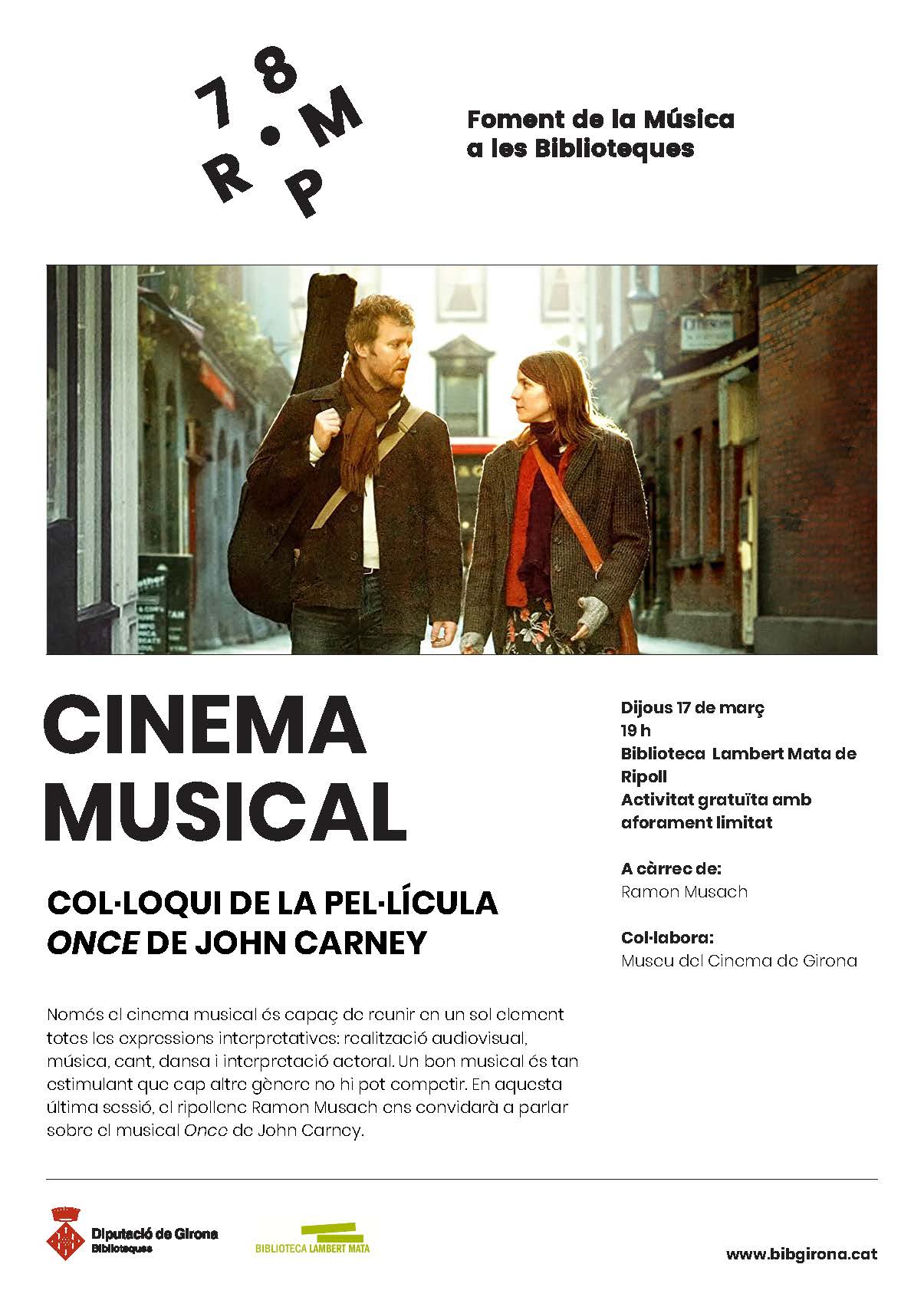 Cartell parlem de cinema Ripoll: Once