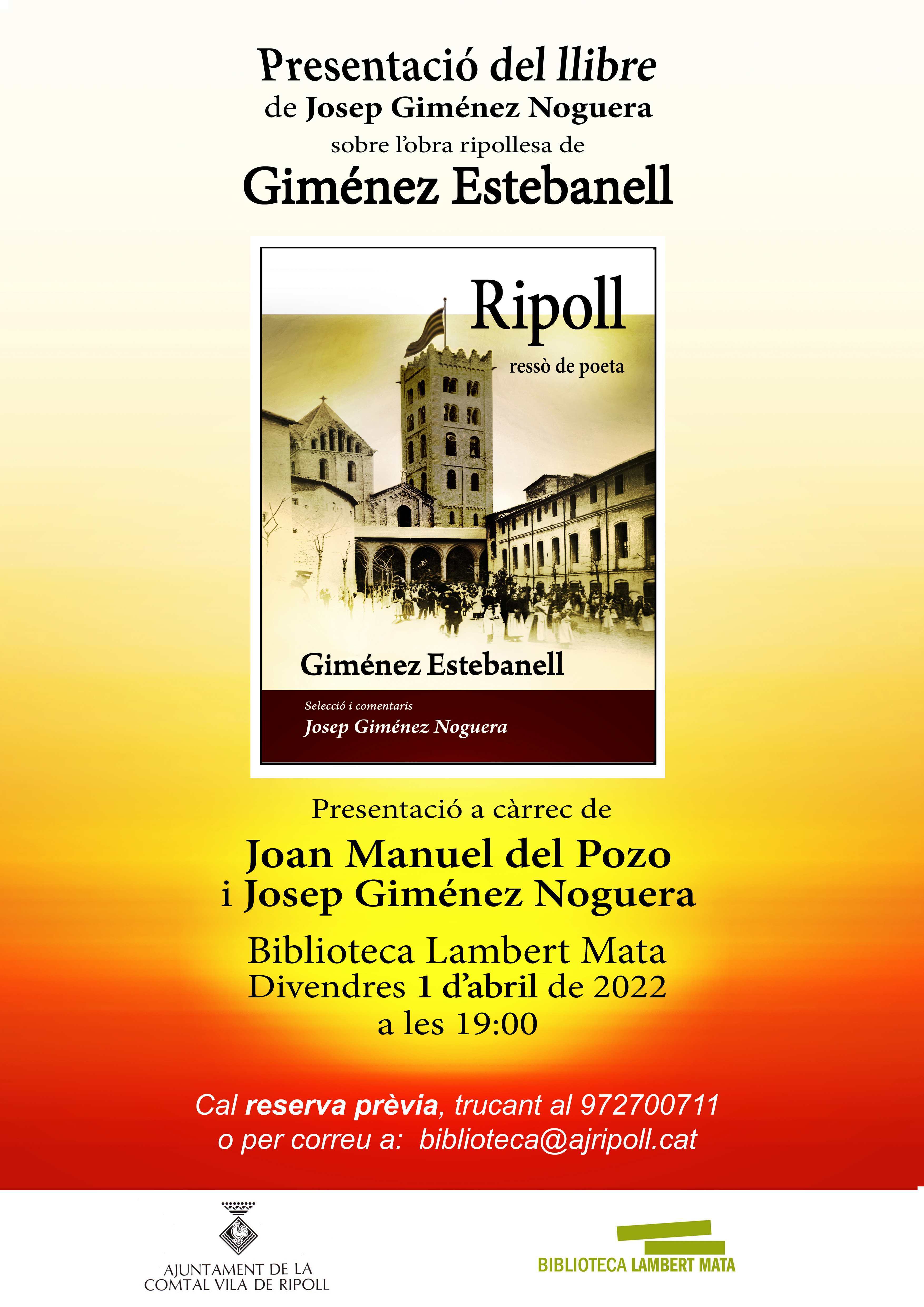 Cartell presentació Ripoll en paraula de poeta