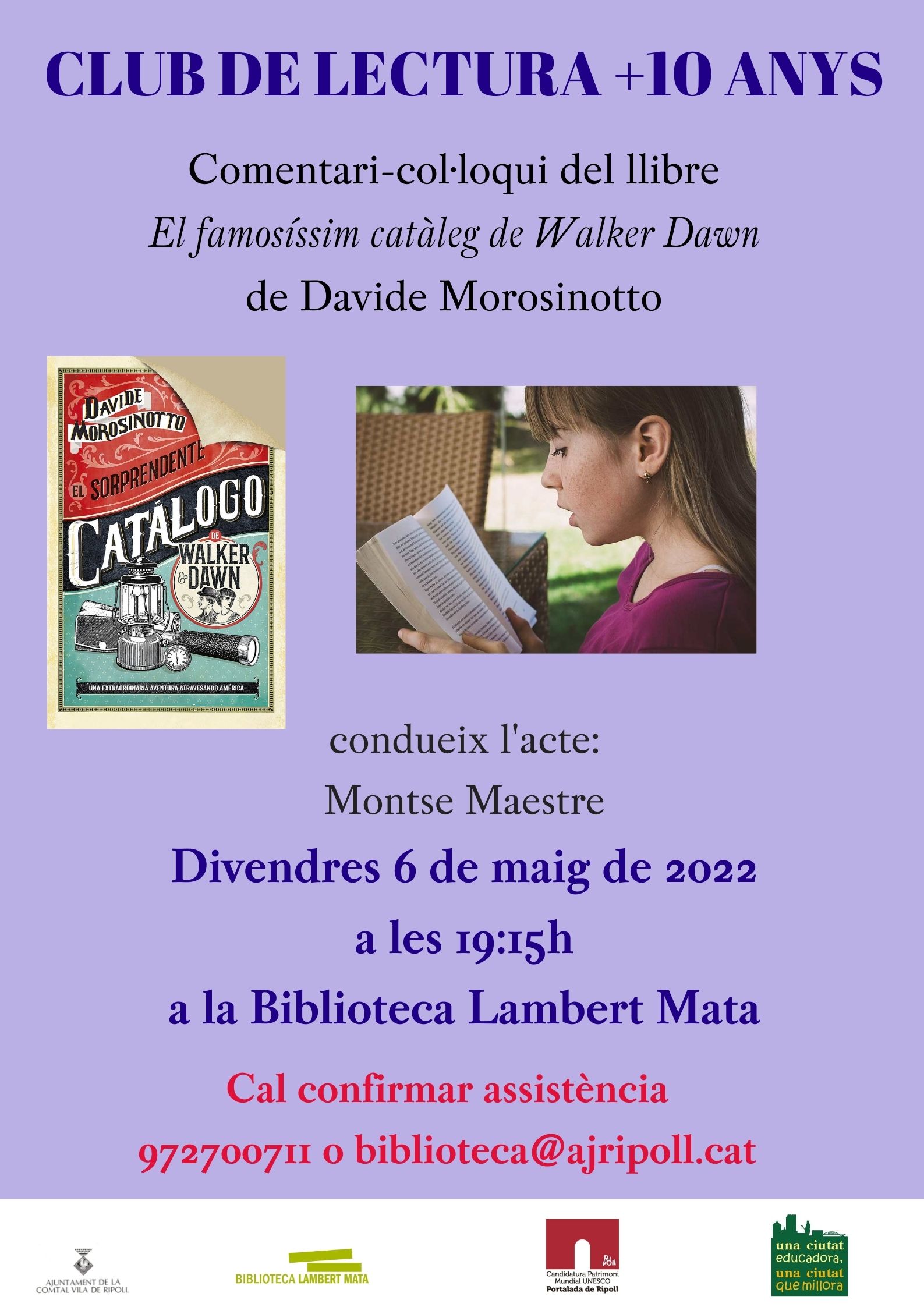 Cartell club de lectura +10 el famosíssim catàleg de Walker Dawn