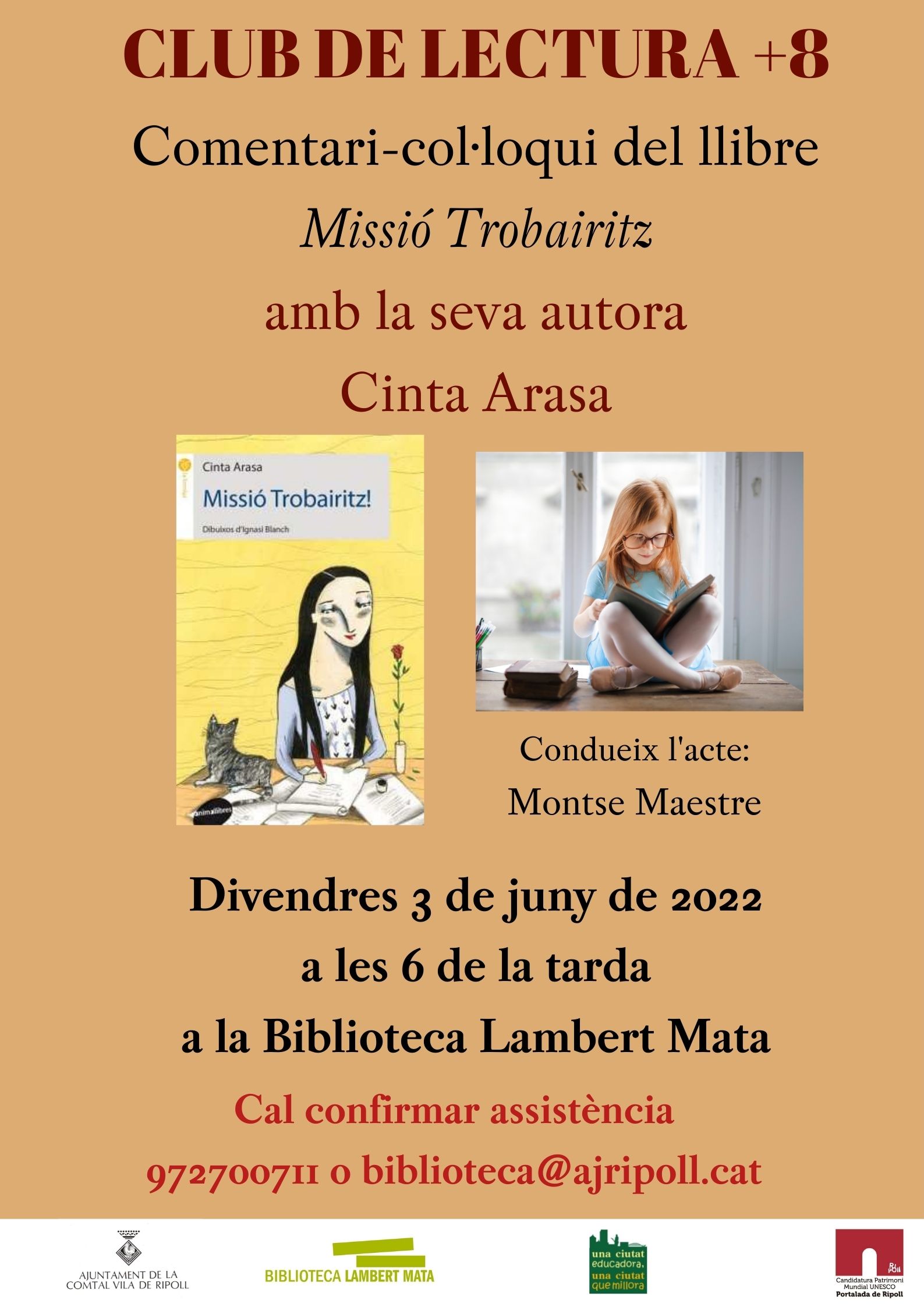 Cartell club de lectura +8 Missió Trobairitz
