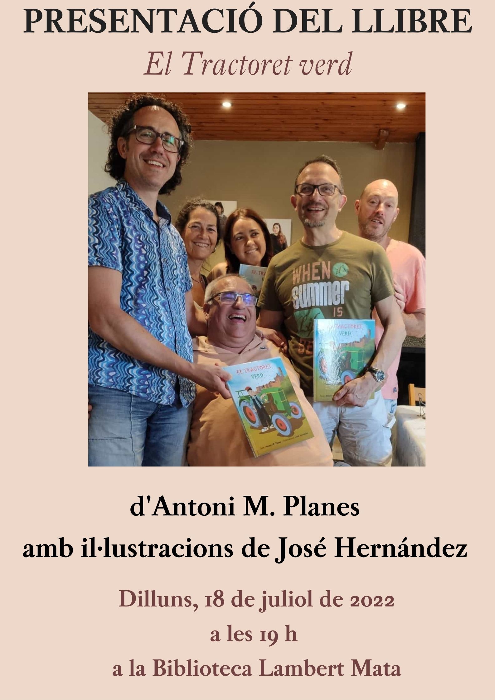 Cartell presentació llibre "El tractoret verd"