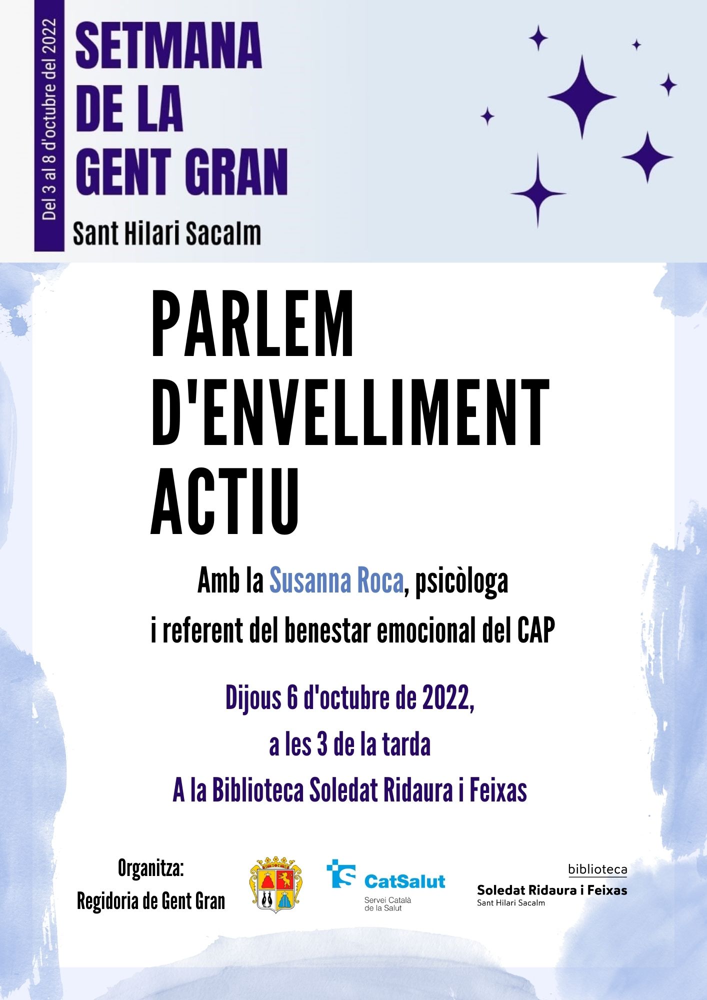 ShHS - Xerrada "Parlem de l'envelliment actiu per sumar vida als anys i no anys a la vida"