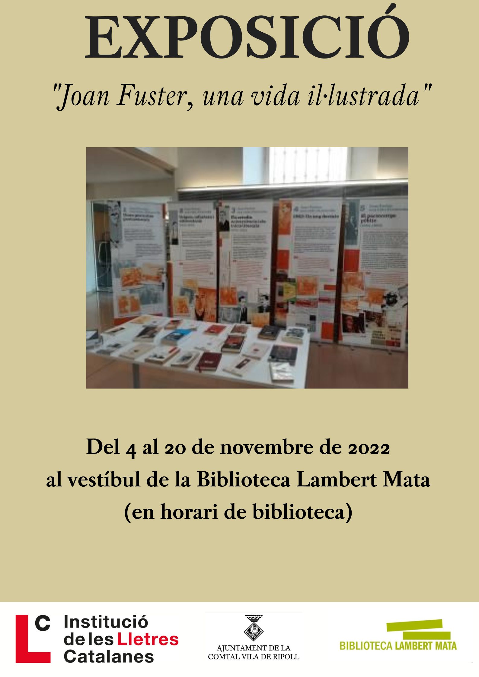 Cartell exposició Joan Fuster a Ripoll
