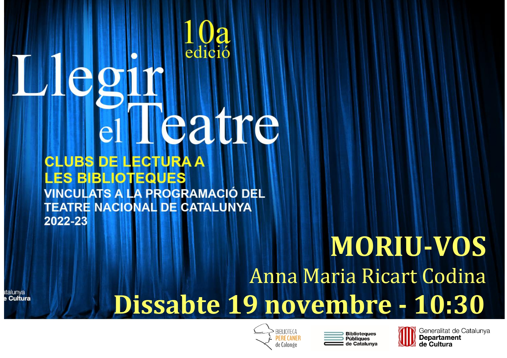 MORIU-VOS LLEGIR TEATRE