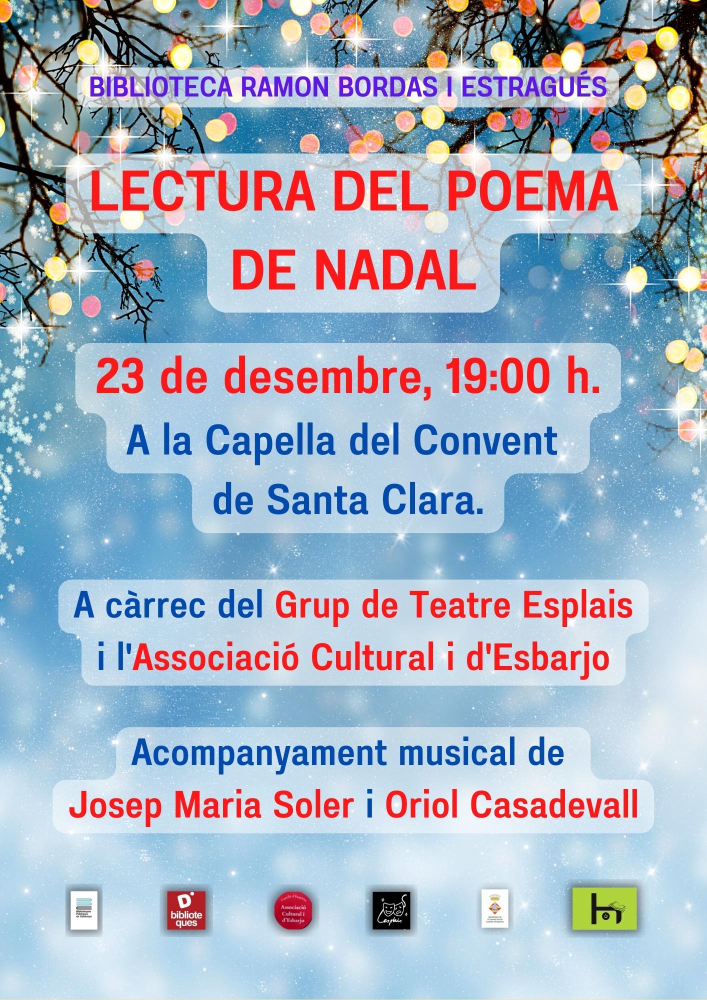 Lectura del poema de Nadal