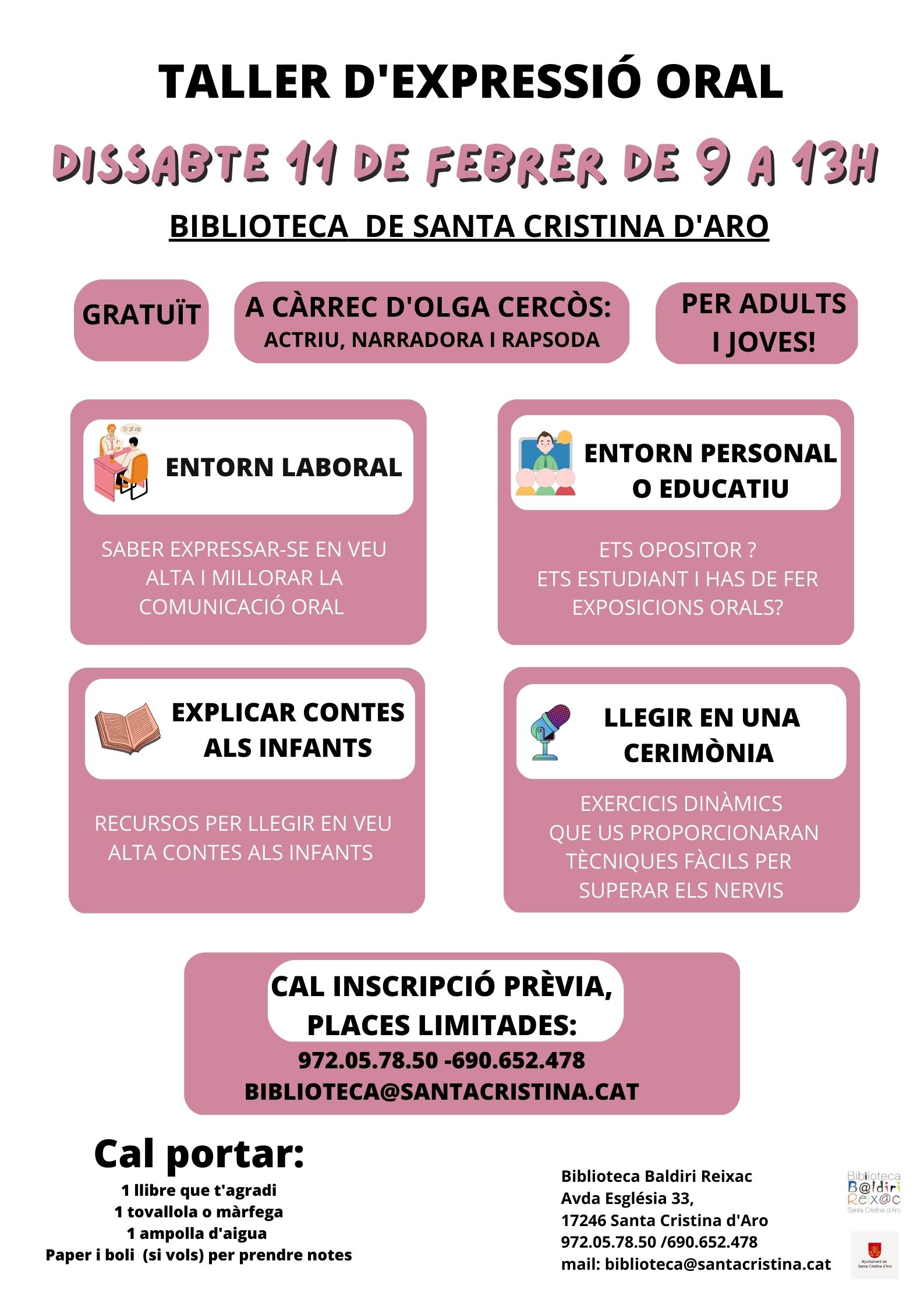 Taller d'expressió oral d'Olga Cercòs