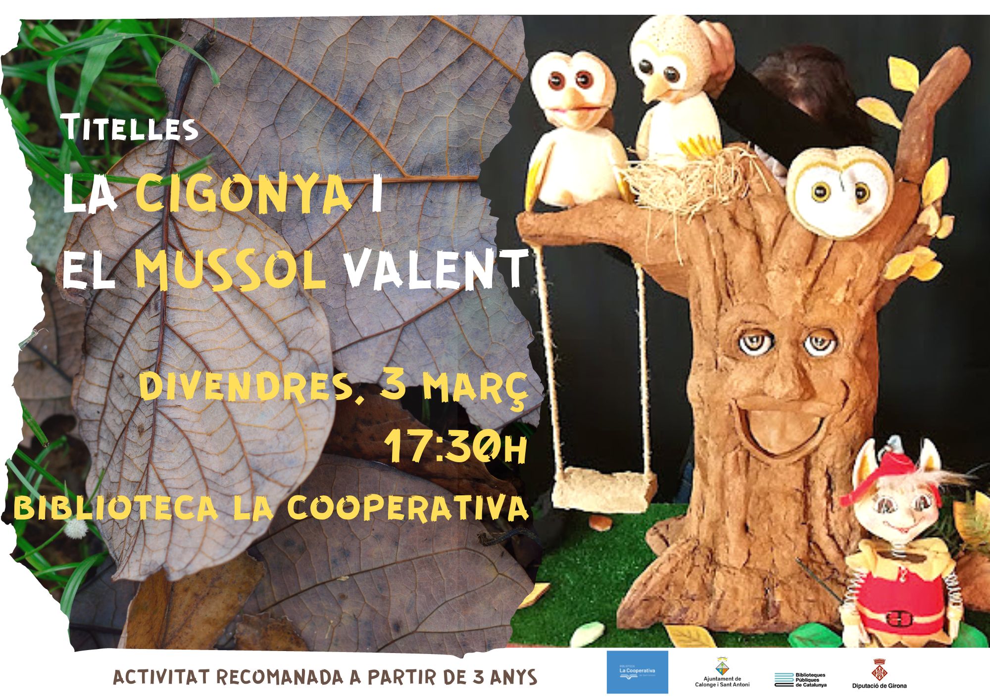 La cigonya i el mussol valent
