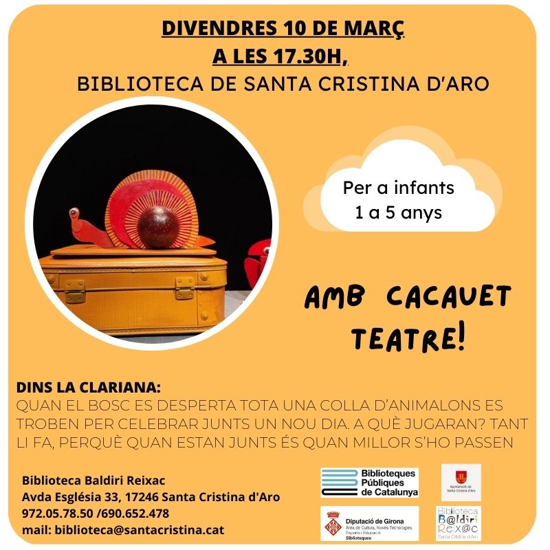 CArtell Dins la Clariana de Cacauet Teatre