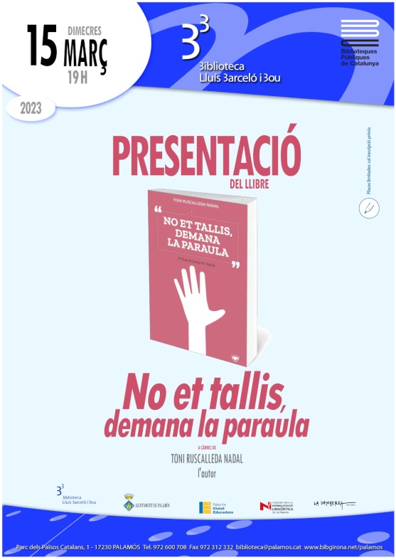Presentació llibre "No et tallis, demana la paraula"
