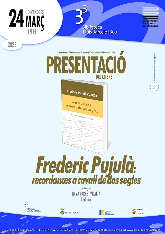 Presentació llibre "Frederic Pujulà: recordances a cavall de dos segles"