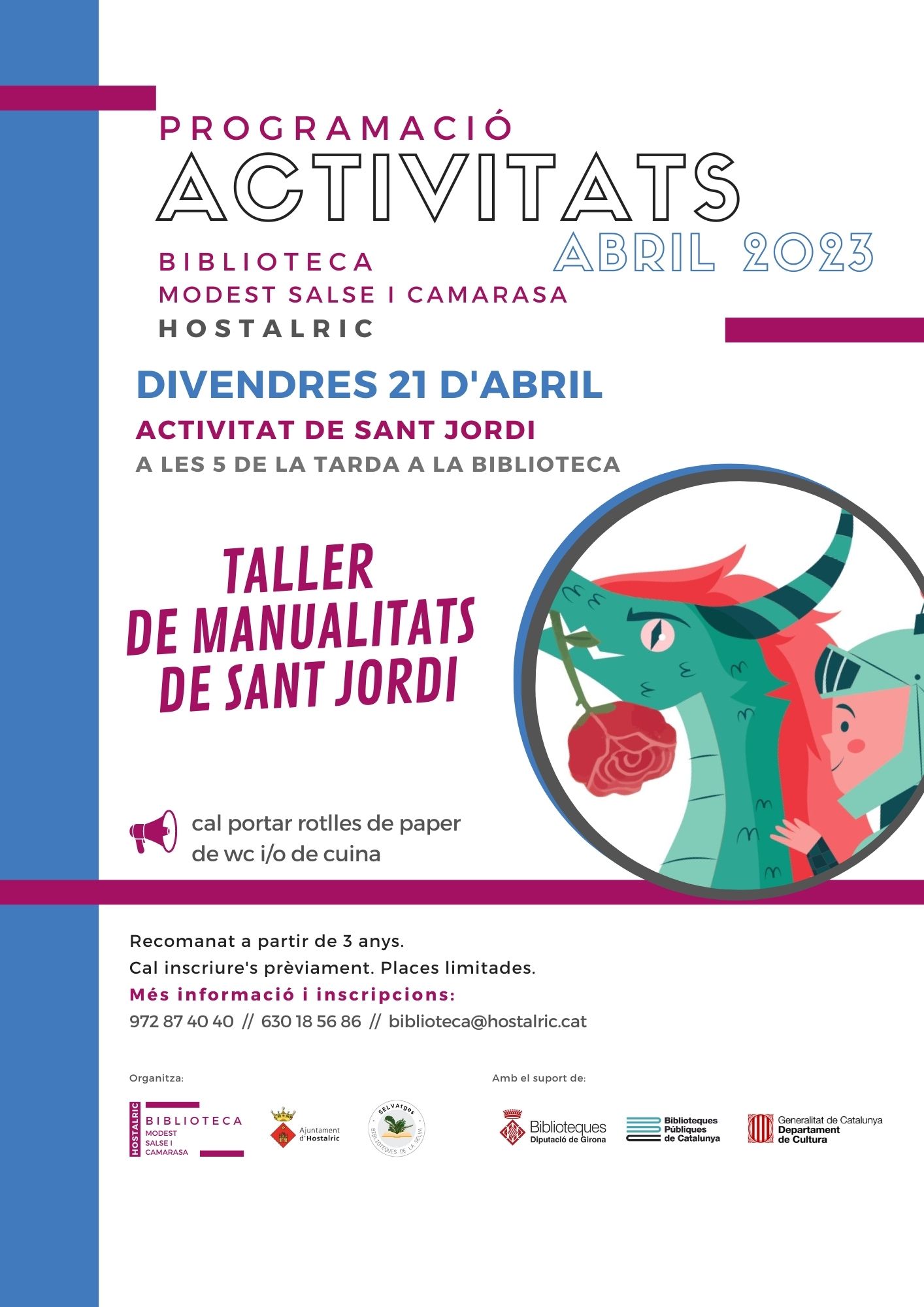 Taller de manualittats de Sant Jordi