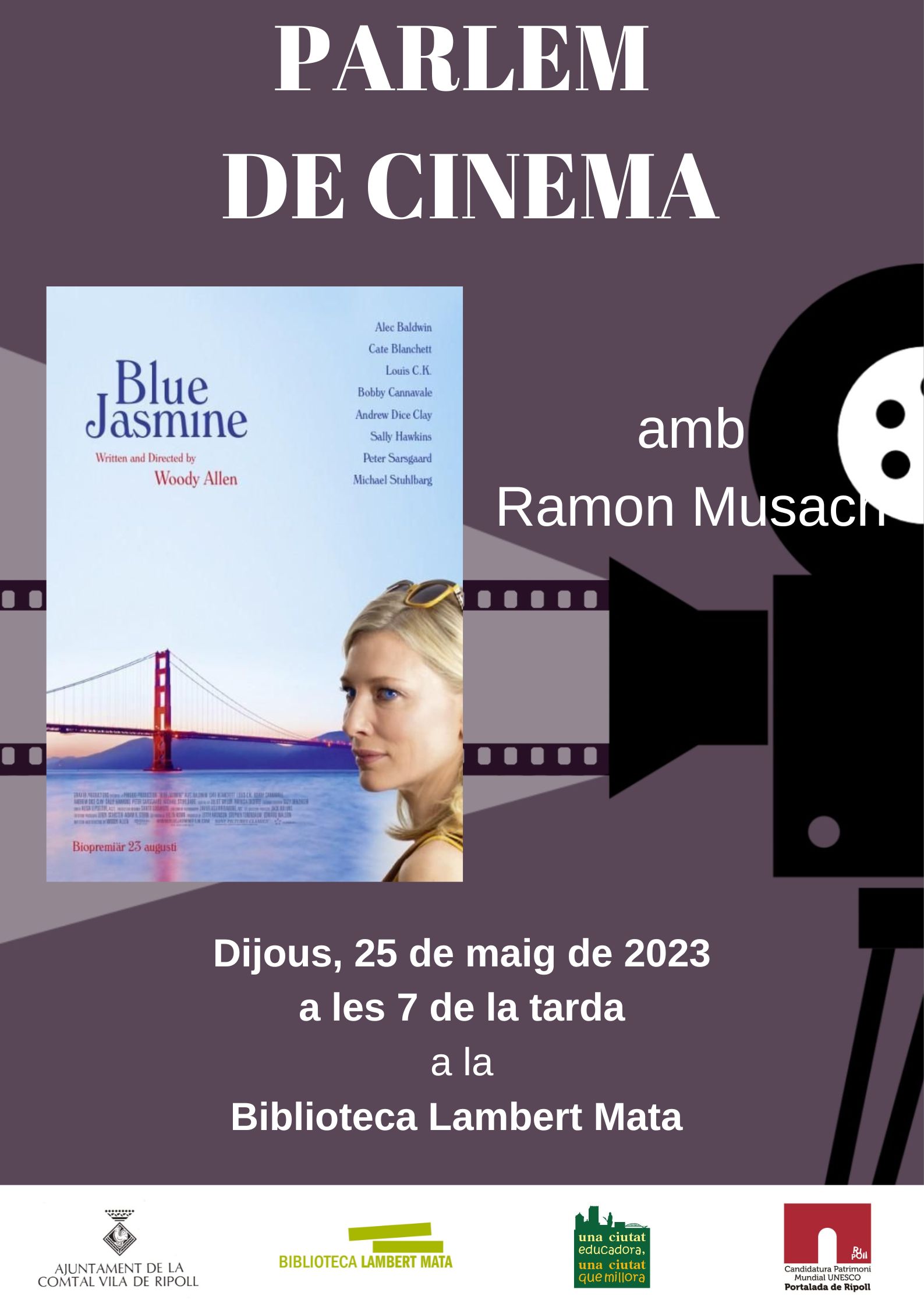 Cartell Parlem de cinema "Blue Jasmine"