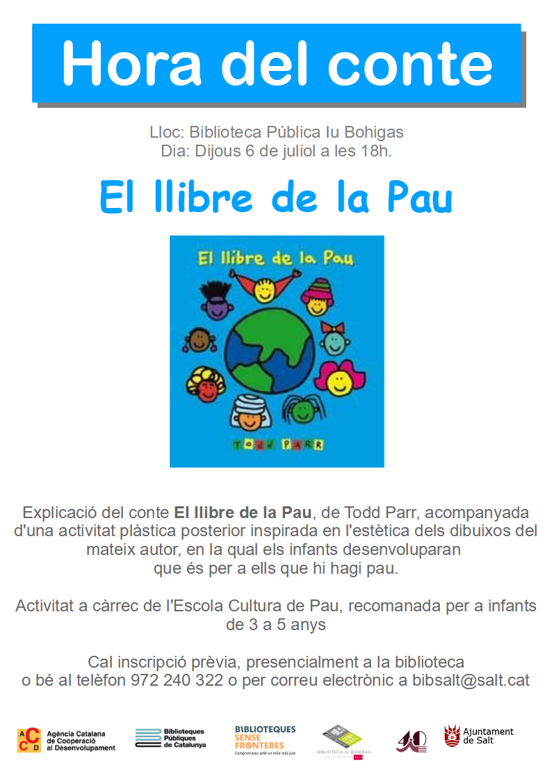 El llibre de la Pau: hora del conte