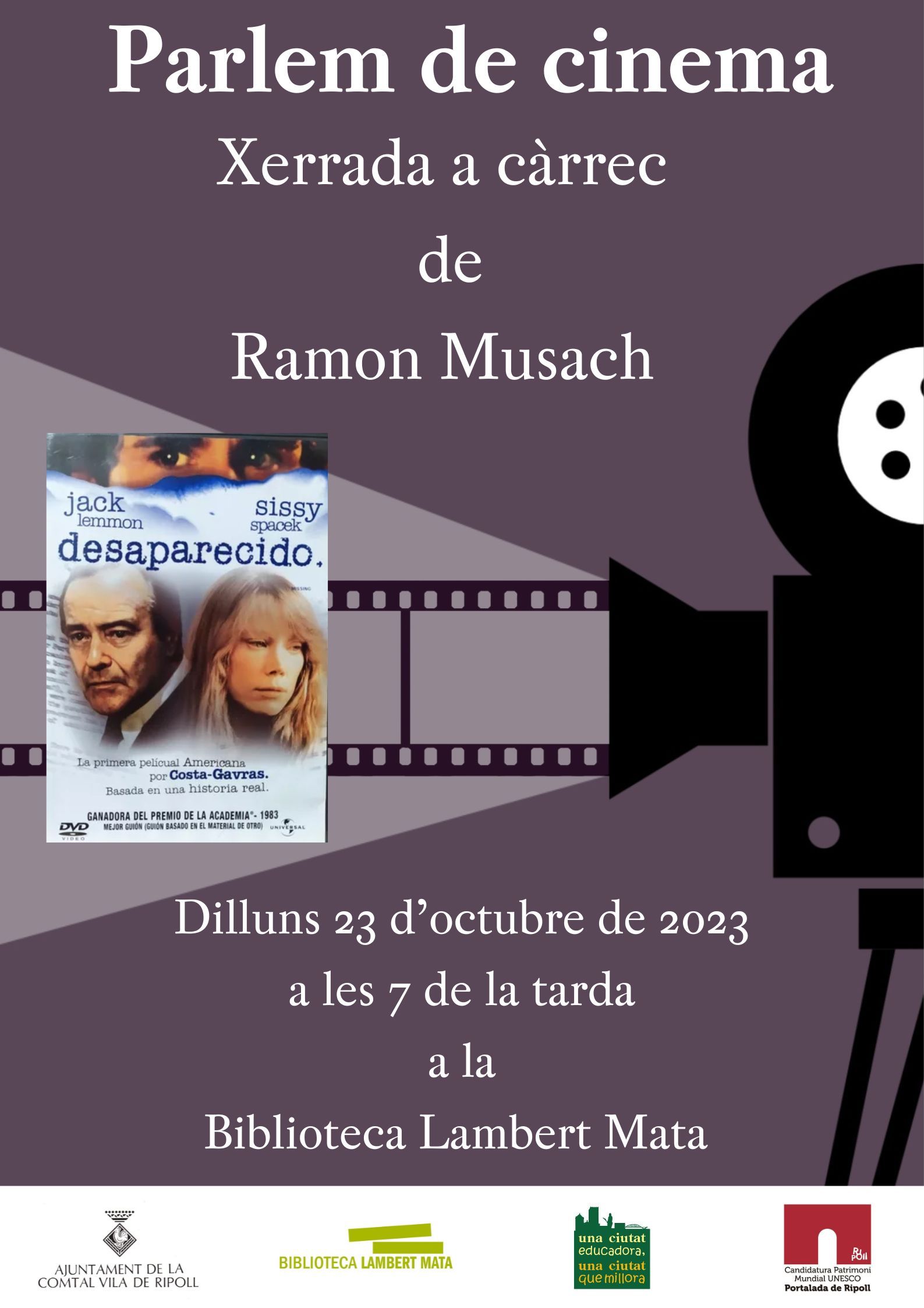 Cartell Desaparecido parlem de cinema Ripoll