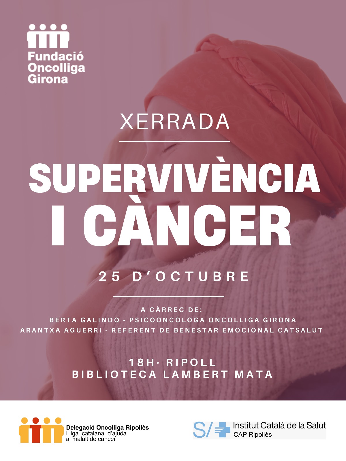 Cartell xerrada supervivència i càncer