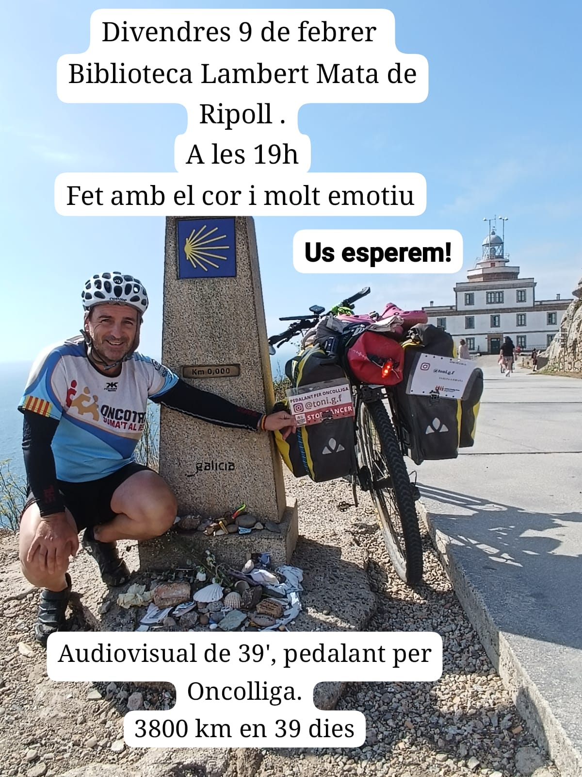 Cartell Pedalant per l'oncolliga Ripoll