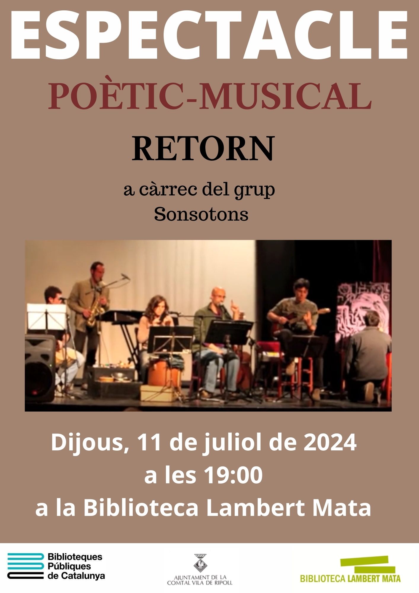 Cartell espectacle Retorn Sonsotons Ripoll