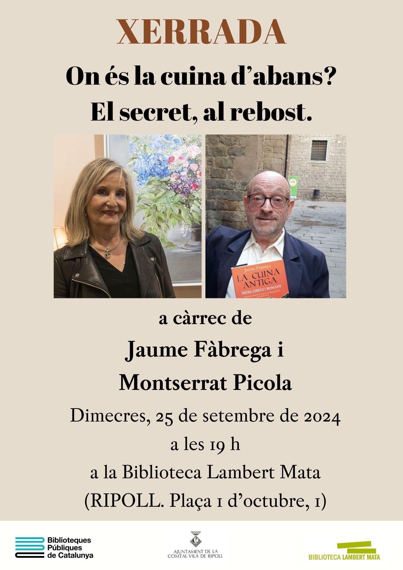Cartell Xerrada Montserrat Picola setembre 2024