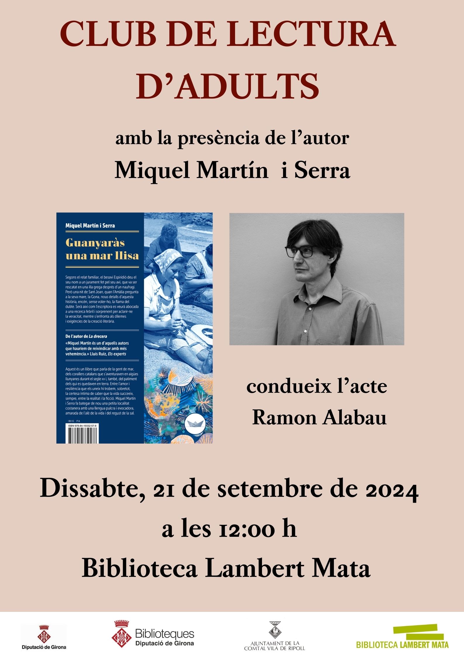 Cartell club de lectura setembre Ripoll