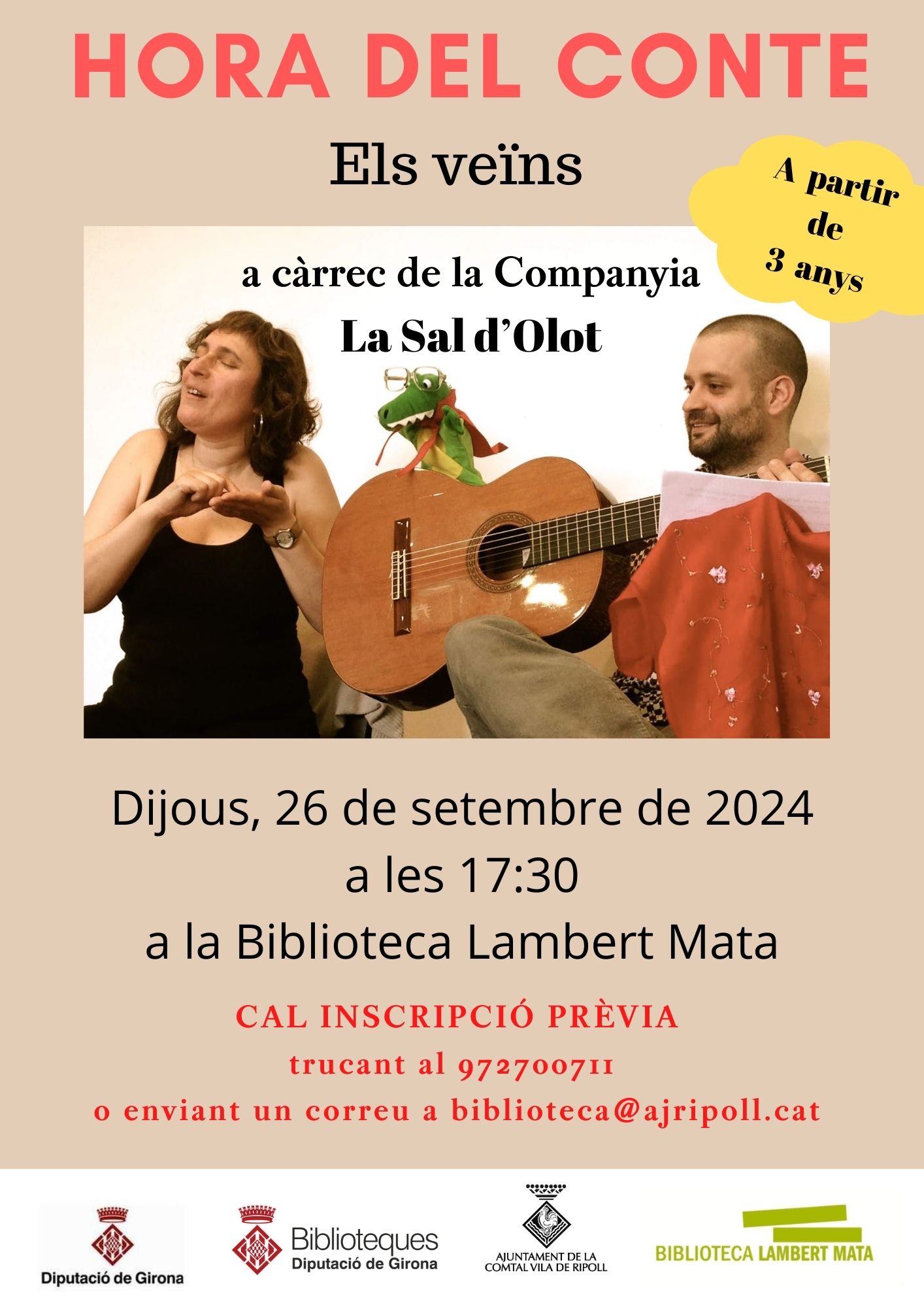 Cartell hora del conte setembre Ripoll